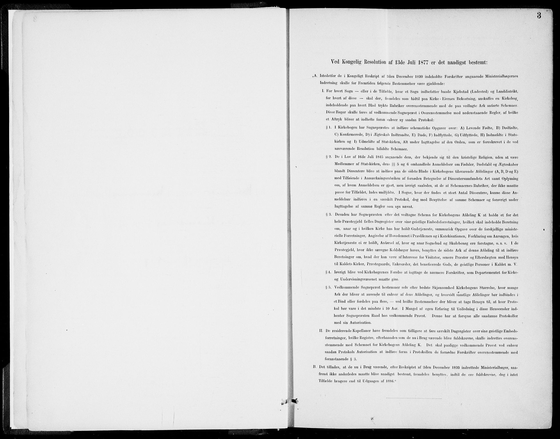 Kvinnherad sokneprestembete, SAB/A-76401/H/Haa: Ministerialbok nr. B  1, 1887-1921, s. 3