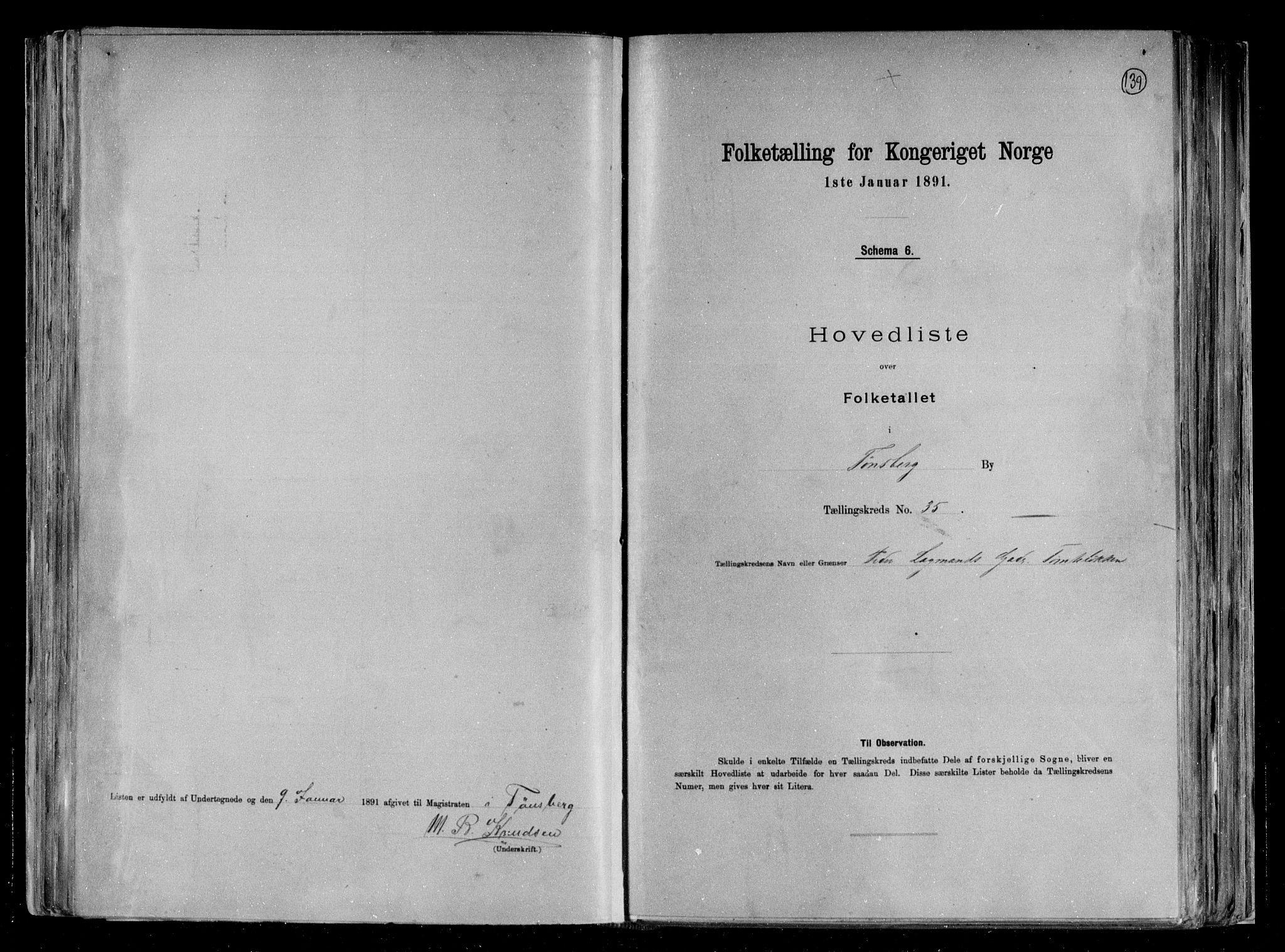 RA, Folketelling 1891 for 0705 Tønsberg kjøpstad, 1891, s. 73