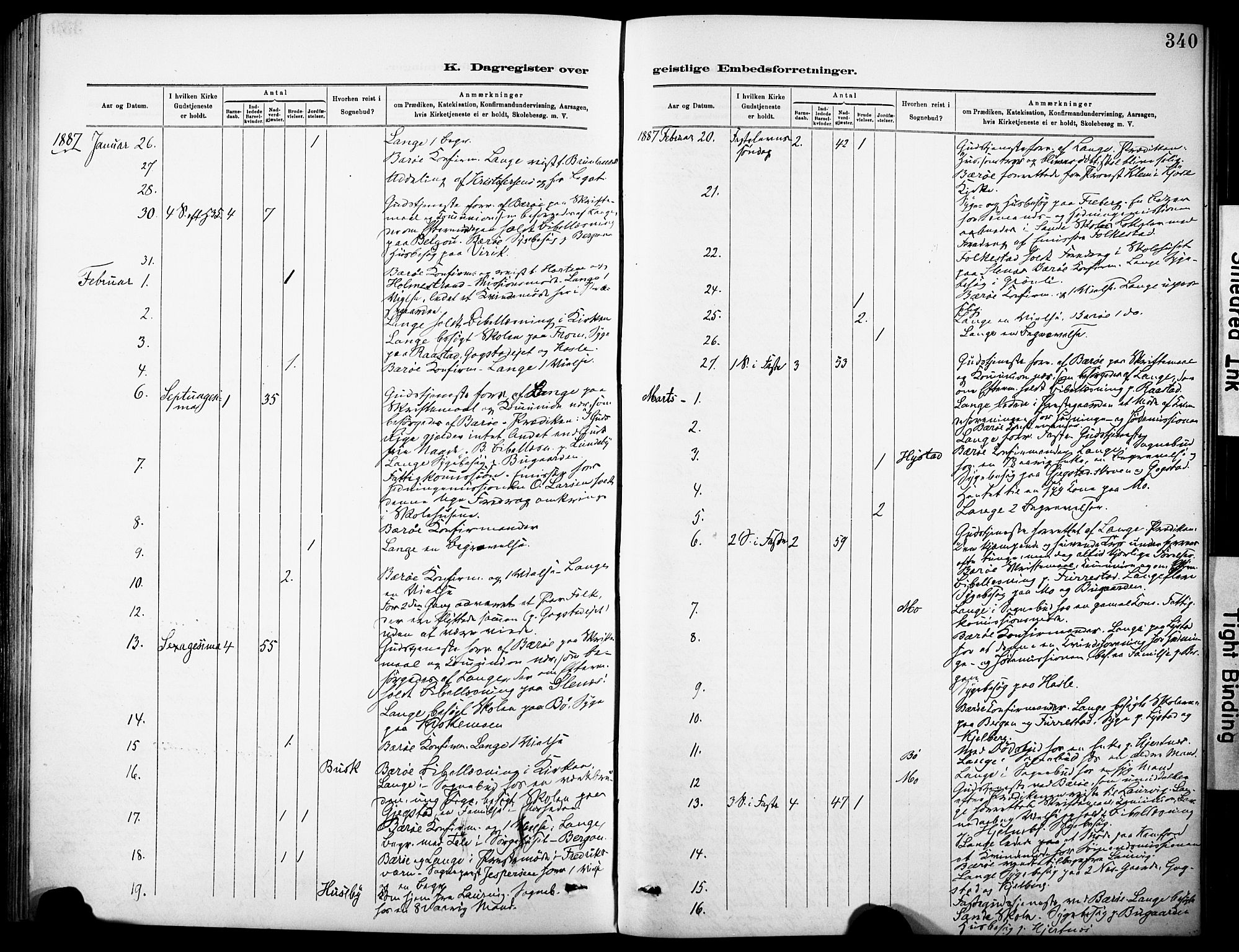 Sandar kirkebøker, AV/SAKO-A-243/F/Fa/L0013: Ministerialbok nr. 13, 1883-1895, s. 340