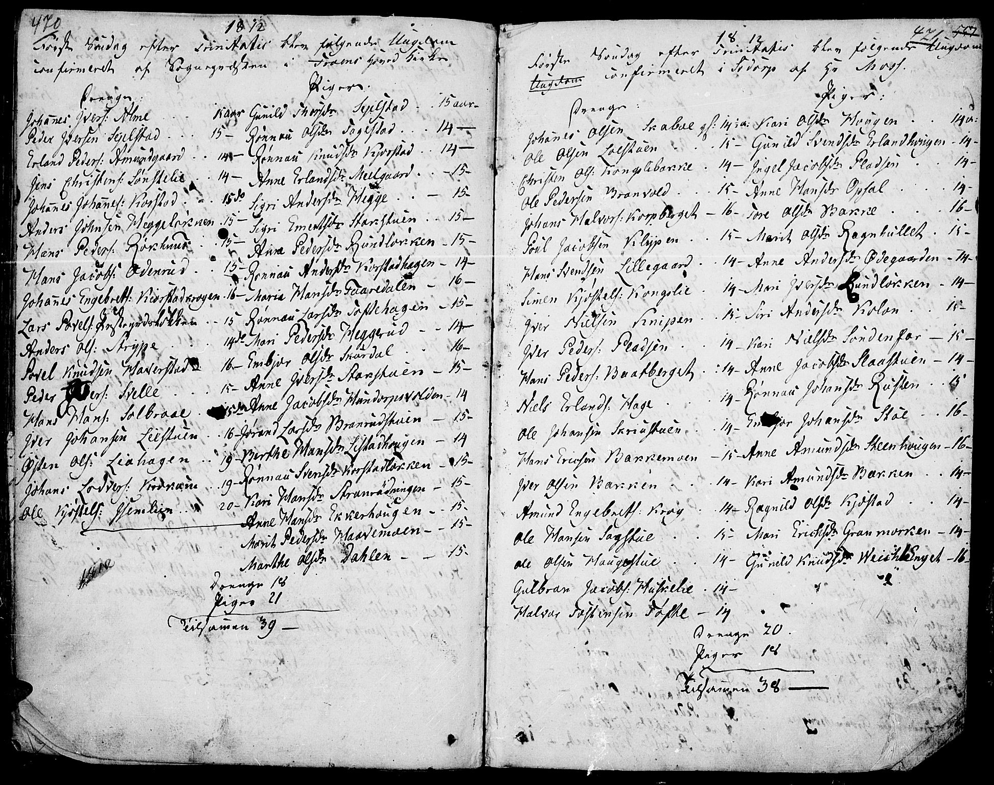 Fron prestekontor, AV/SAH-PREST-078/H/Ha/Haa/L0001: Ministerialbok nr. 1, 1799-1816, s. 470-471