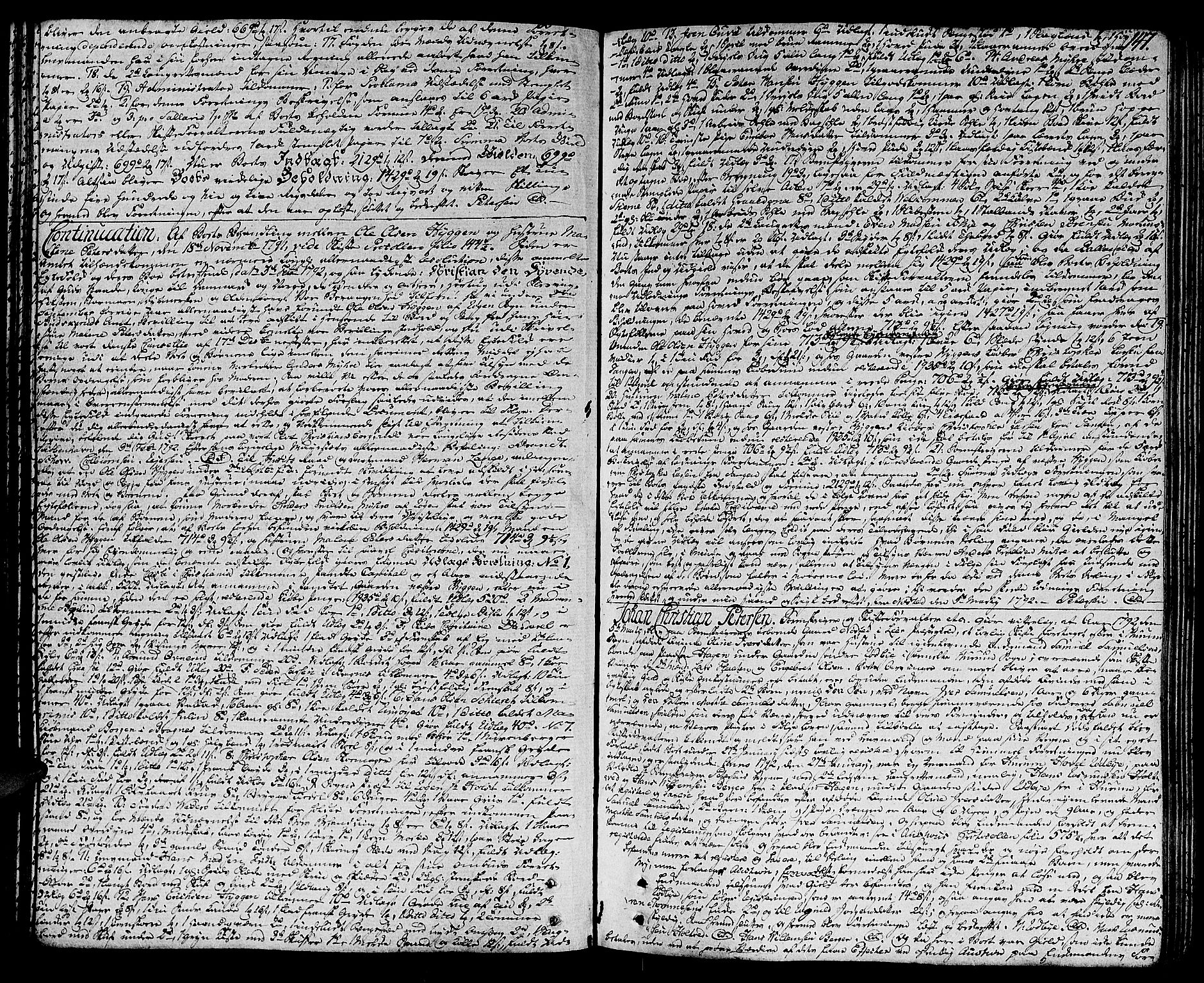 Lier, Røyken og Hurum sorenskriveri, SAKO/A-89/H/Hc/L0007a: Skifteprotokoll, 1789-1799, s. 146b-147a