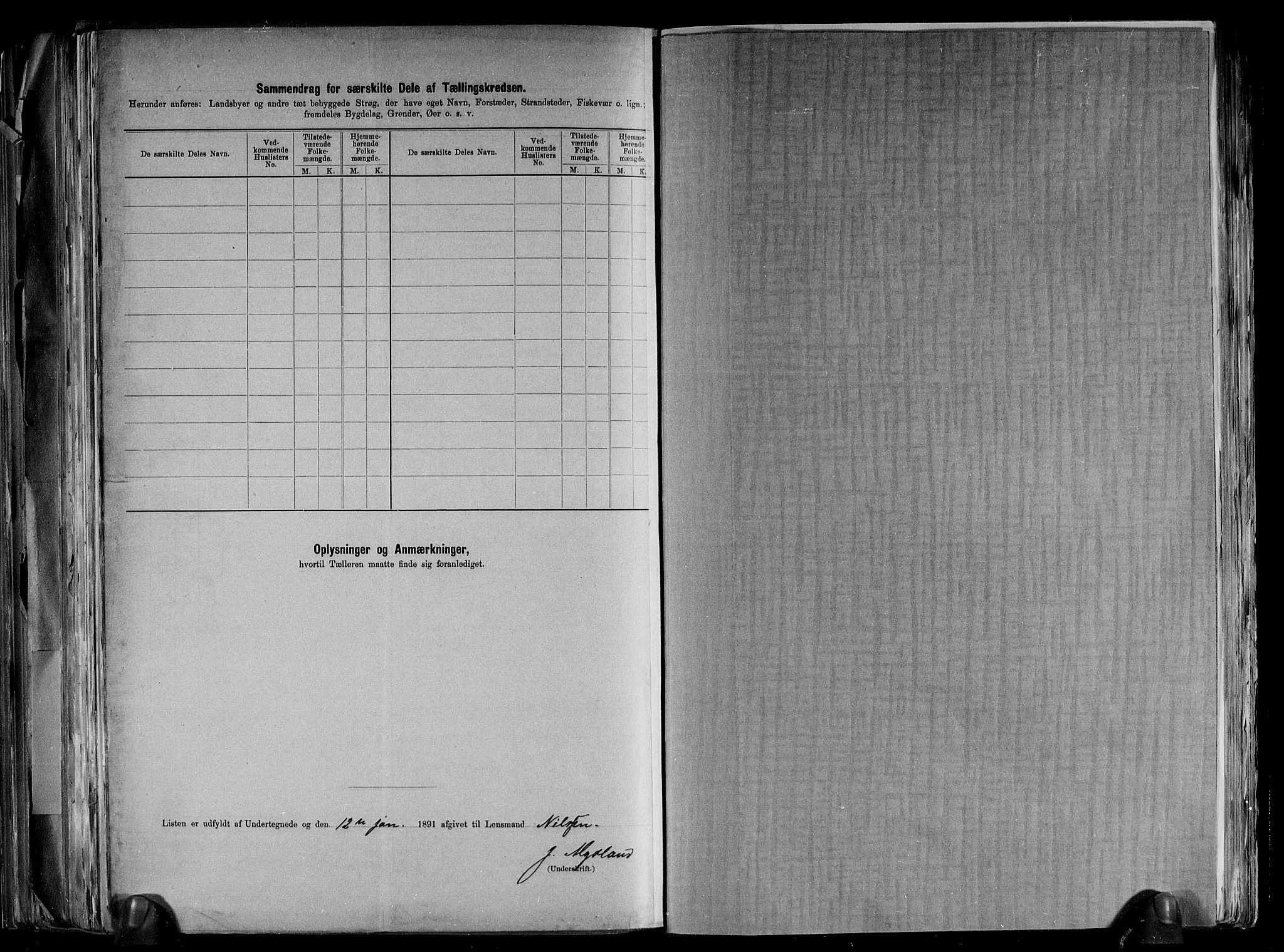 RA, Folketelling 1891 for 0928 Birkenes herred, 1891, s. 19