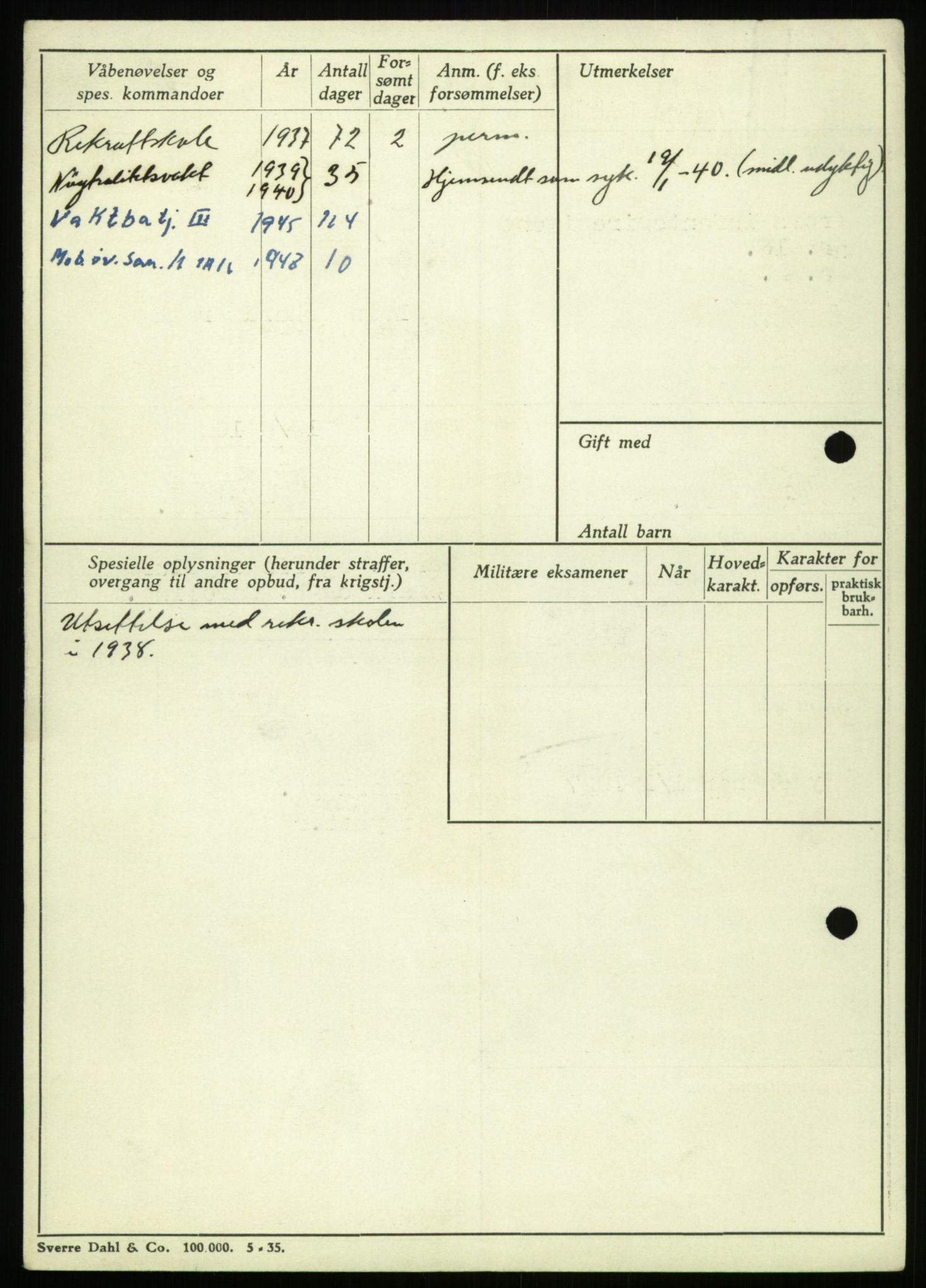 Forsvaret, Troms infanteriregiment nr. 16, AV/RA-RAFA-3146/P/Pa/L0021: Rulleblad for regimentets menige mannskaper, årsklasse 1937, 1937, s. 100