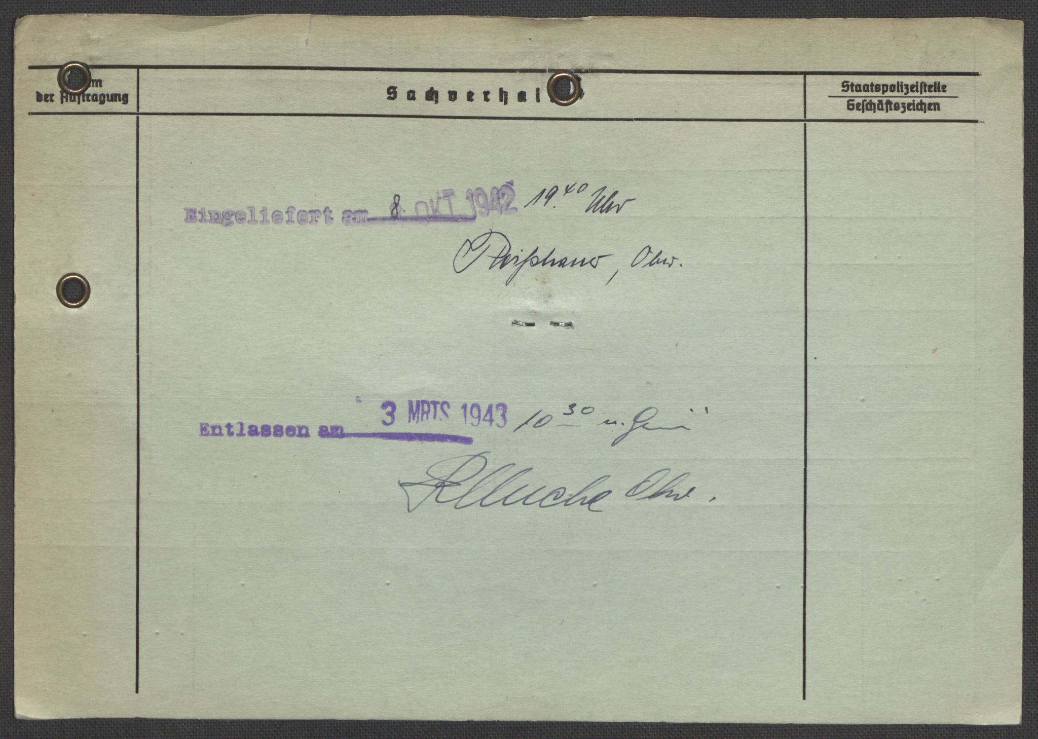 Befehlshaber der Sicherheitspolizei und des SD, AV/RA-RAFA-5969/E/Ea/Eaa/L0002: Register over norske fanger i Møllergata 19: Bj-Eng, 1940-1945, s. 1116