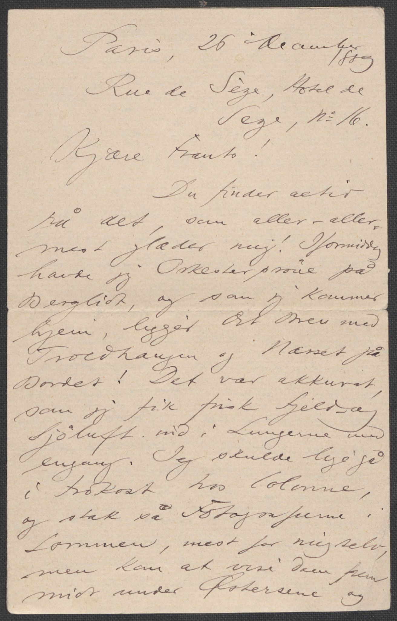 Beyer, Frants, AV/RA-PA-0132/F/L0001: Brev fra Edvard Grieg til Frantz Beyer og "En del optegnelser som kan tjene til kommentar til brevene" av Marie Beyer, 1872-1907, s. 321