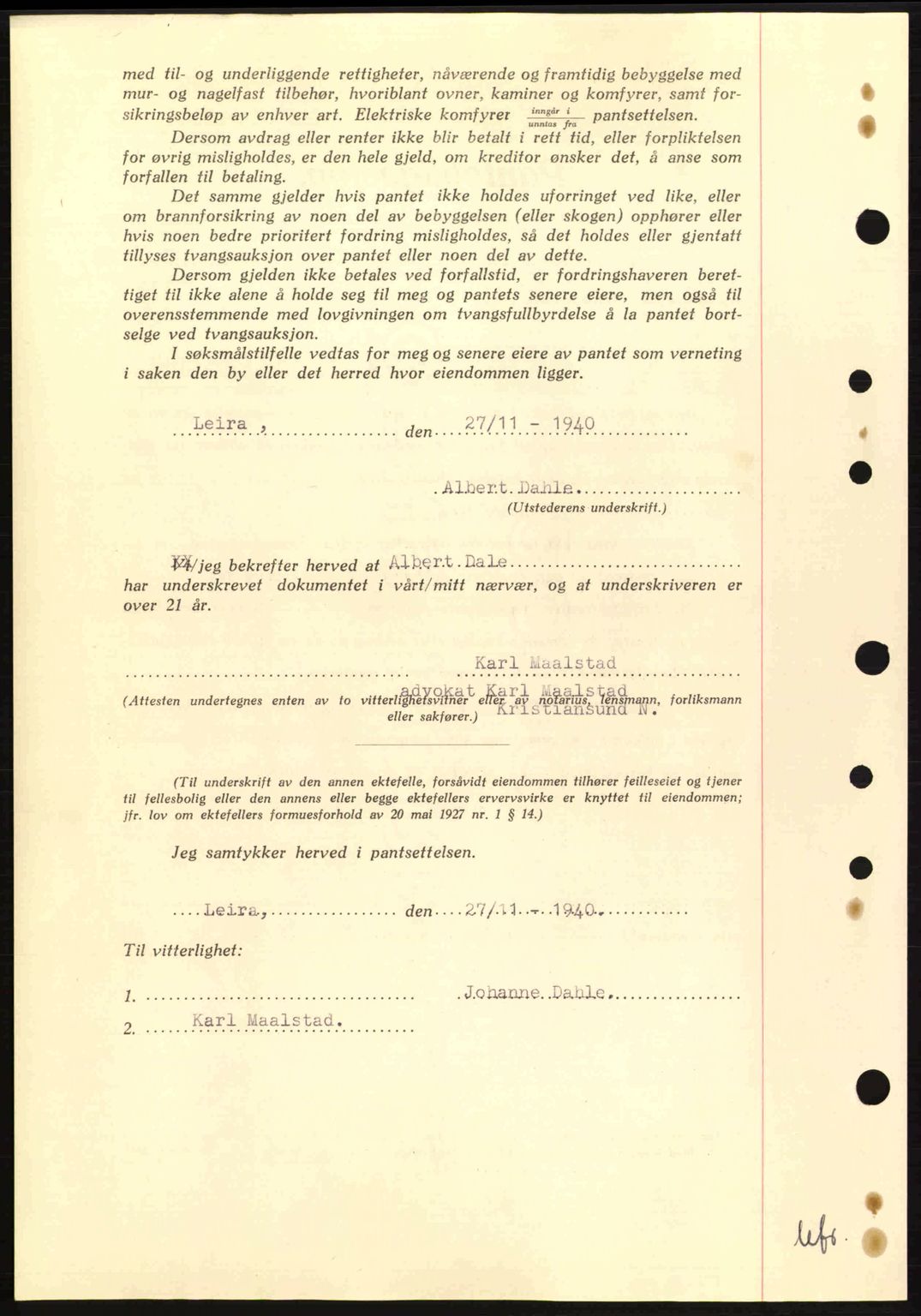 Nordmøre sorenskriveri, AV/SAT-A-4132/1/2/2Ca: Pantebok nr. B88, 1941-1942, Dagboknr: 2145/1941