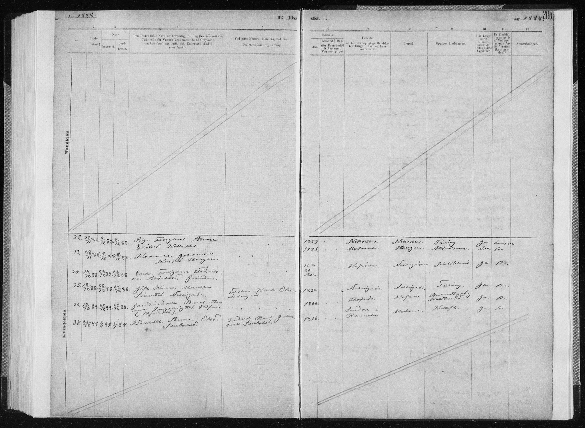 Ministerialprotokoller, klokkerbøker og fødselsregistre - Sør-Trøndelag, SAT/A-1456/668/L0818: Klokkerbok nr. 668C07, 1885-1898, s. 306