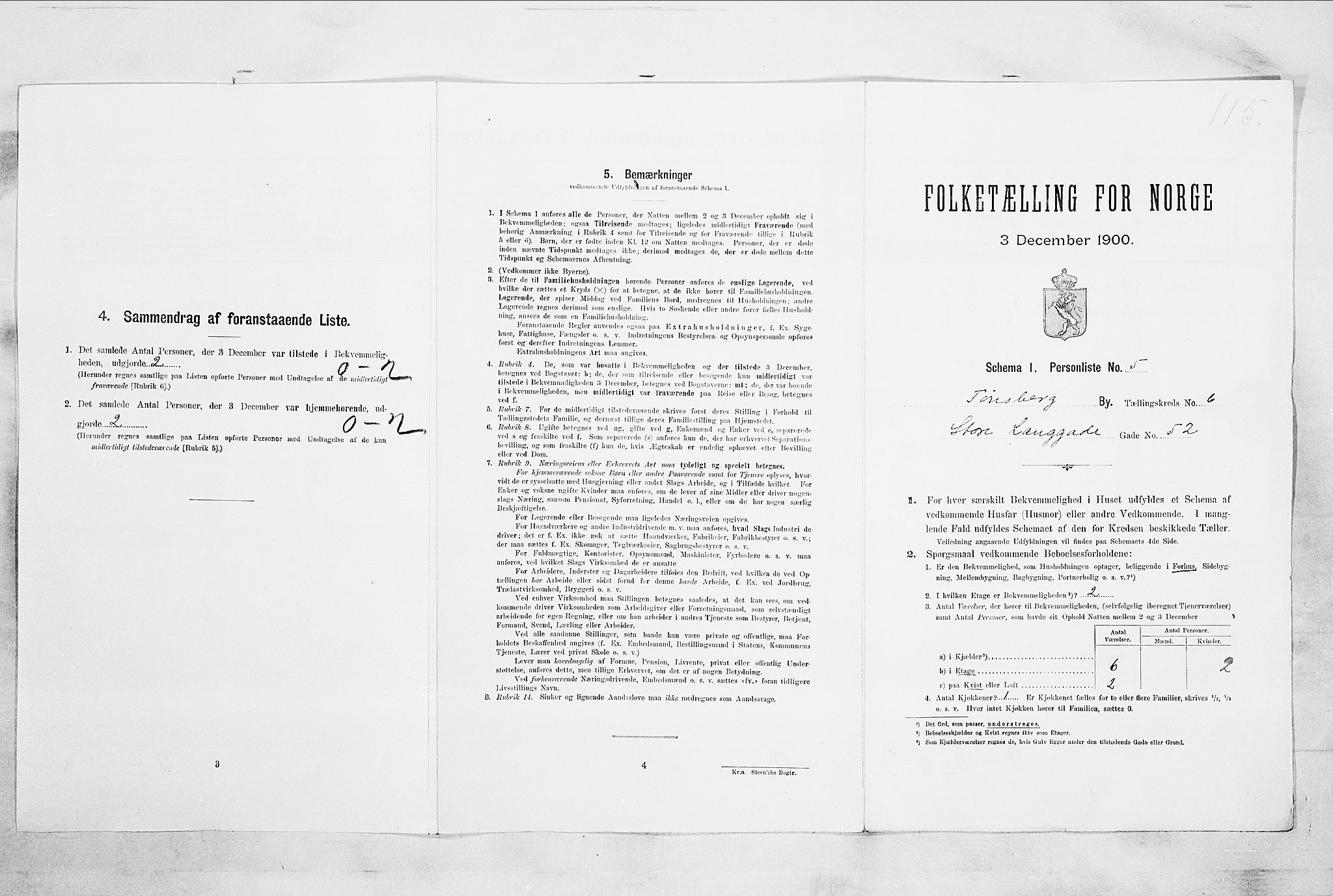 RA, Folketelling 1900 for 0705 Tønsberg kjøpstad, 1900, s. 889