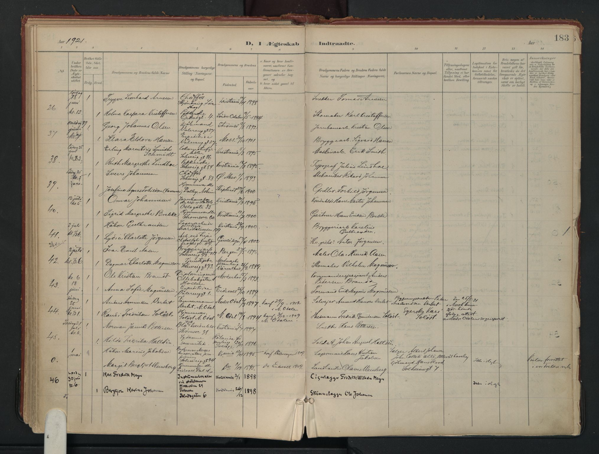 Vålerengen prestekontor Kirkebøker, AV/SAO-A-10878/F/Fa/L0002: Ministerialbok nr. 2, 1899-1924, s. 183