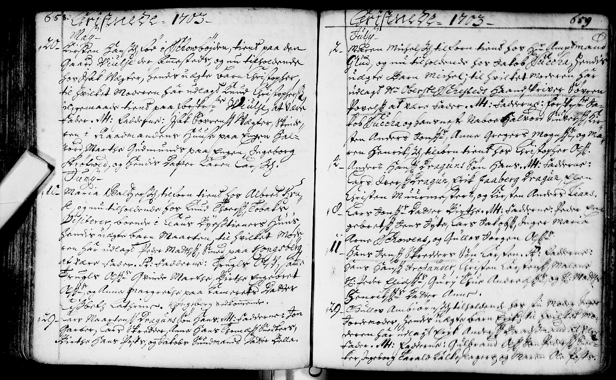 Bragernes kirkebøker, SAKO/A-6/F/Fa/L0002: Ministerialbok nr. I 2, 1680-1705, s. 658-659