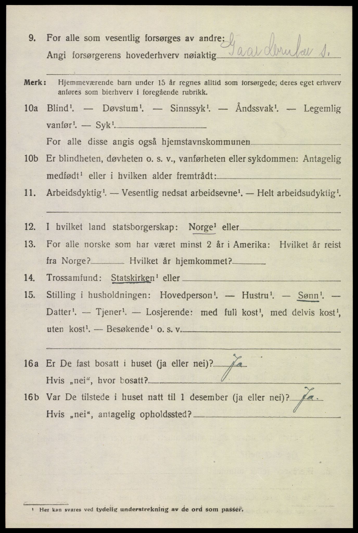 SAK, Folketelling 1920 for 1025 Grindheim herred, 1920, s. 1892