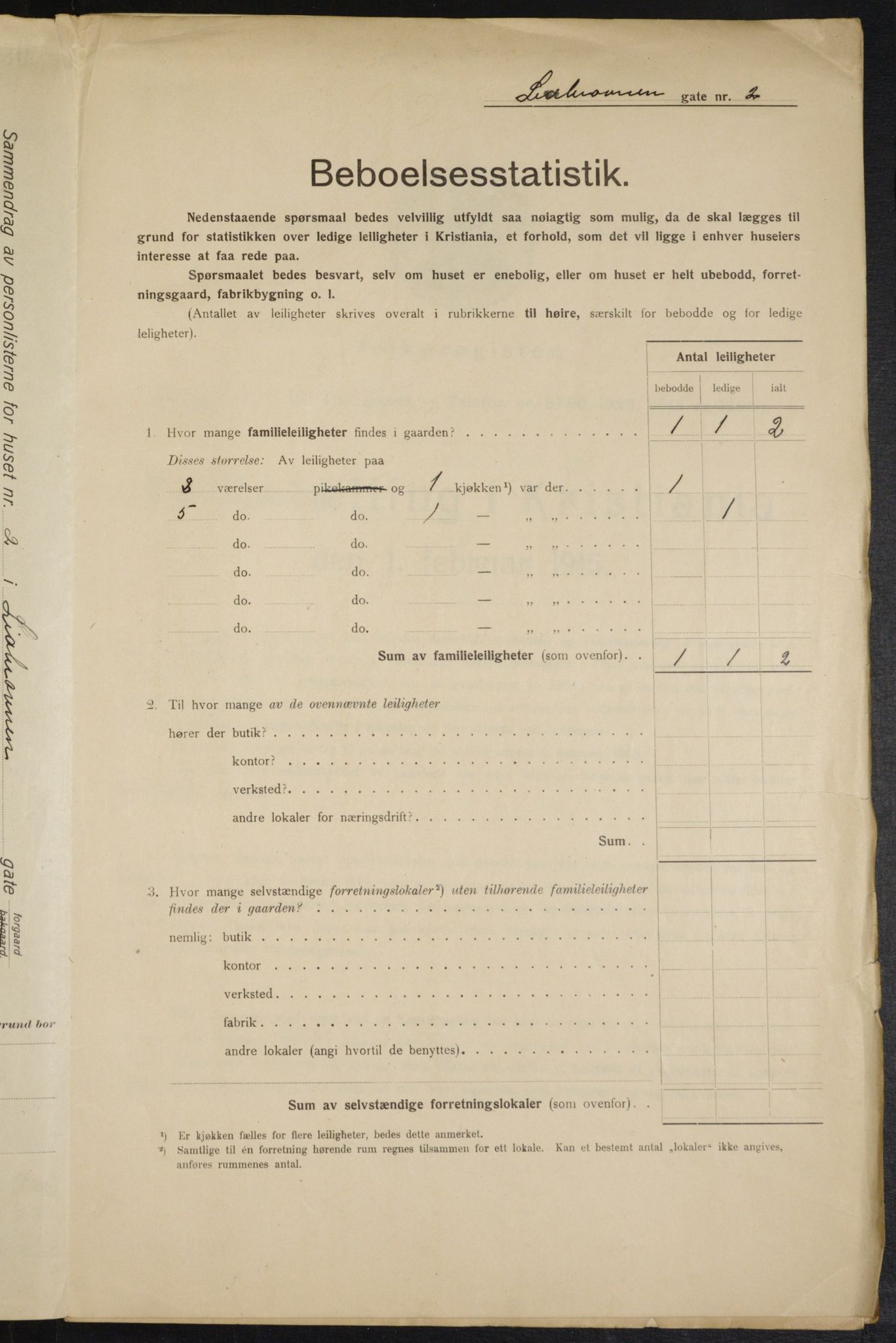 OBA, Kommunal folketelling 1.2.1915 for Kristiania, 1915, s. 57284