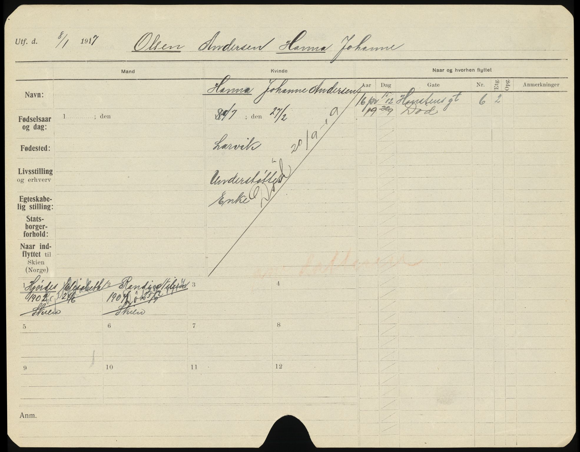 Skien folkeregister, AV/SAKO-A-425/H/Ha/L0001: Døde, 1916-1929, s. 379