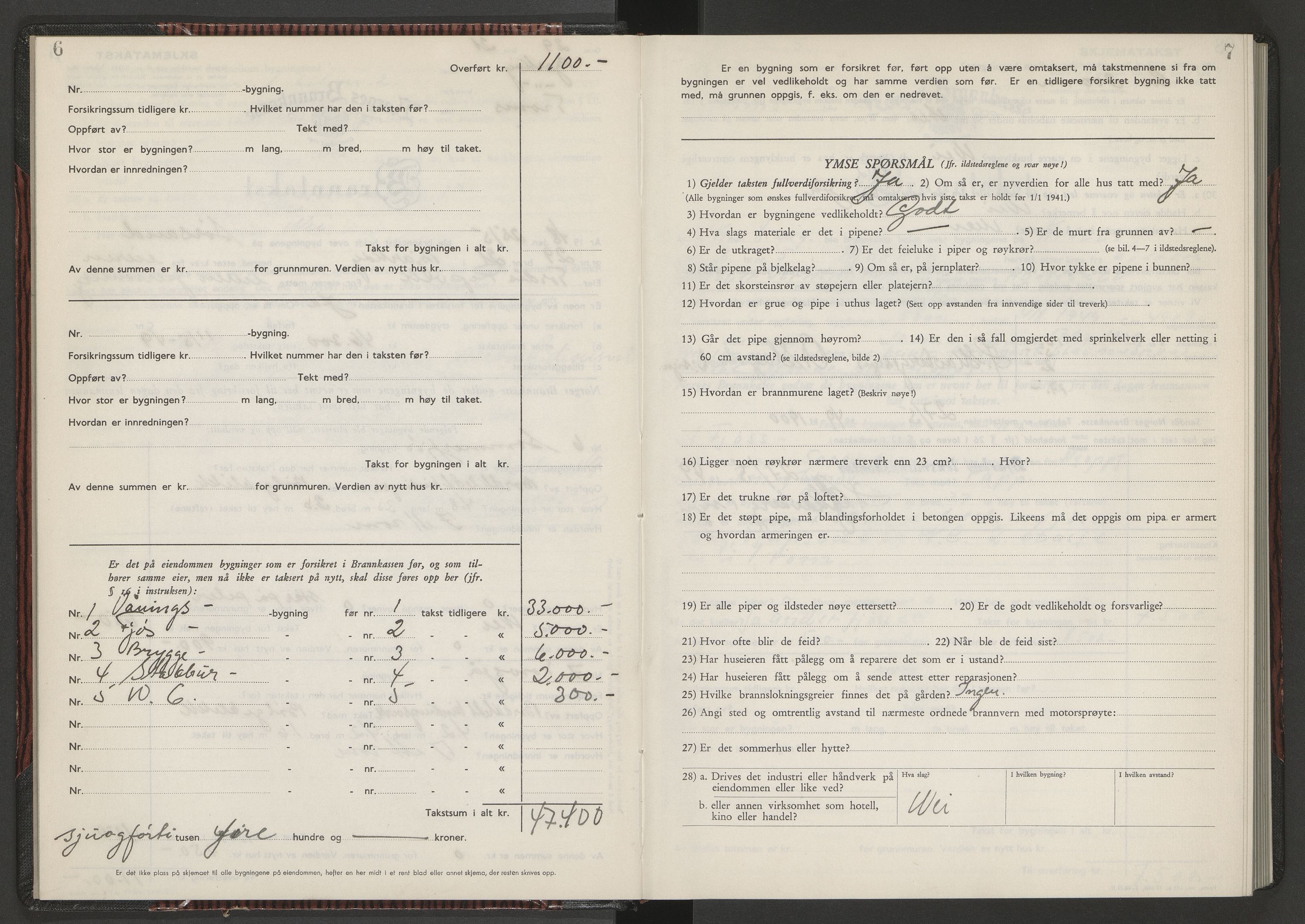 Bjarkøy lensmannskontor, AV/SATØ-SATØ-61/F/Fq/Fqa/L0149: Branntakstprotokoll, 1948-1955