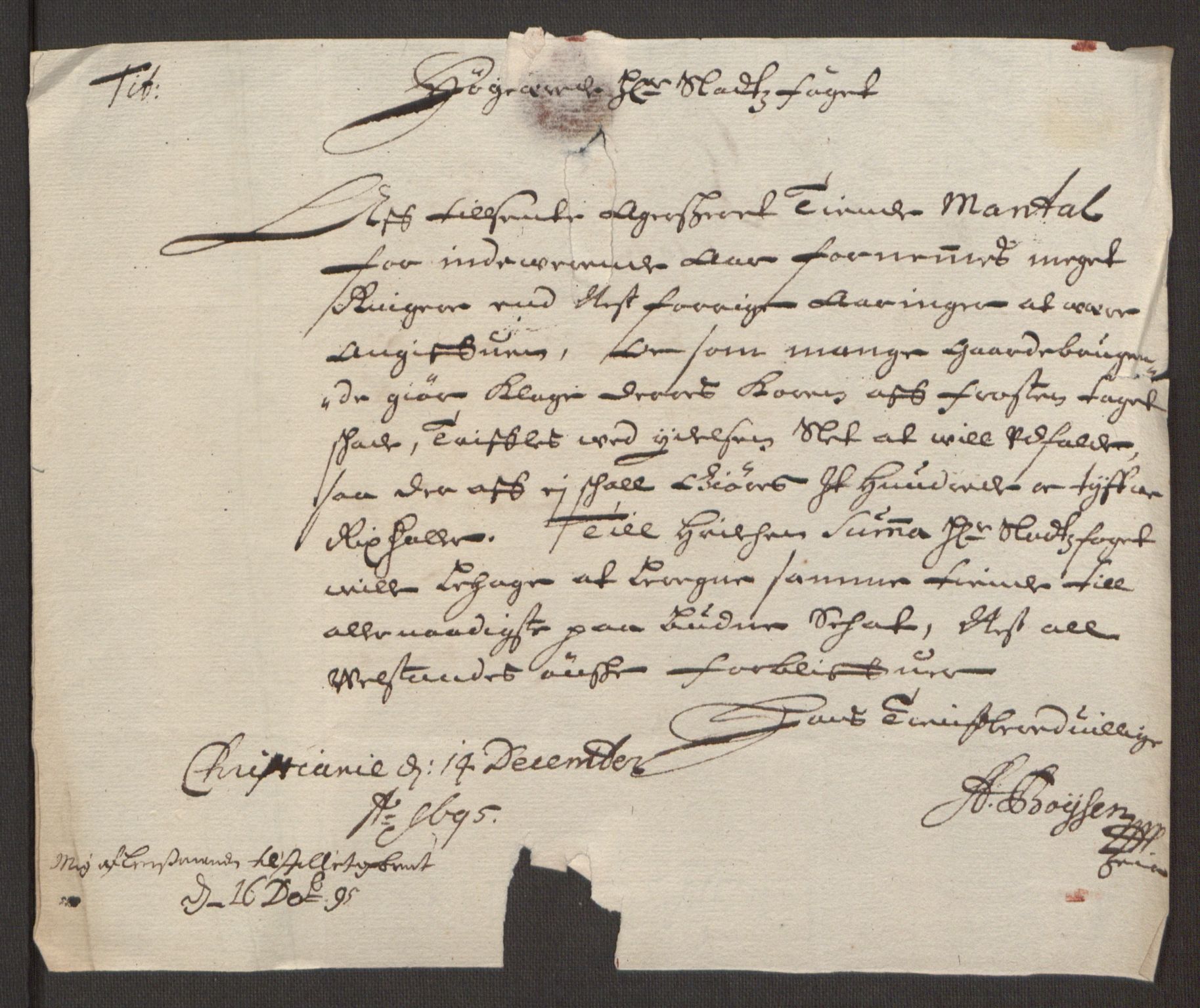 Rentekammeret inntil 1814, Reviderte regnskaper, Fogderegnskap, AV/RA-EA-4092/R10/L0439: Fogderegnskap Aker og Follo, 1695, s. 90