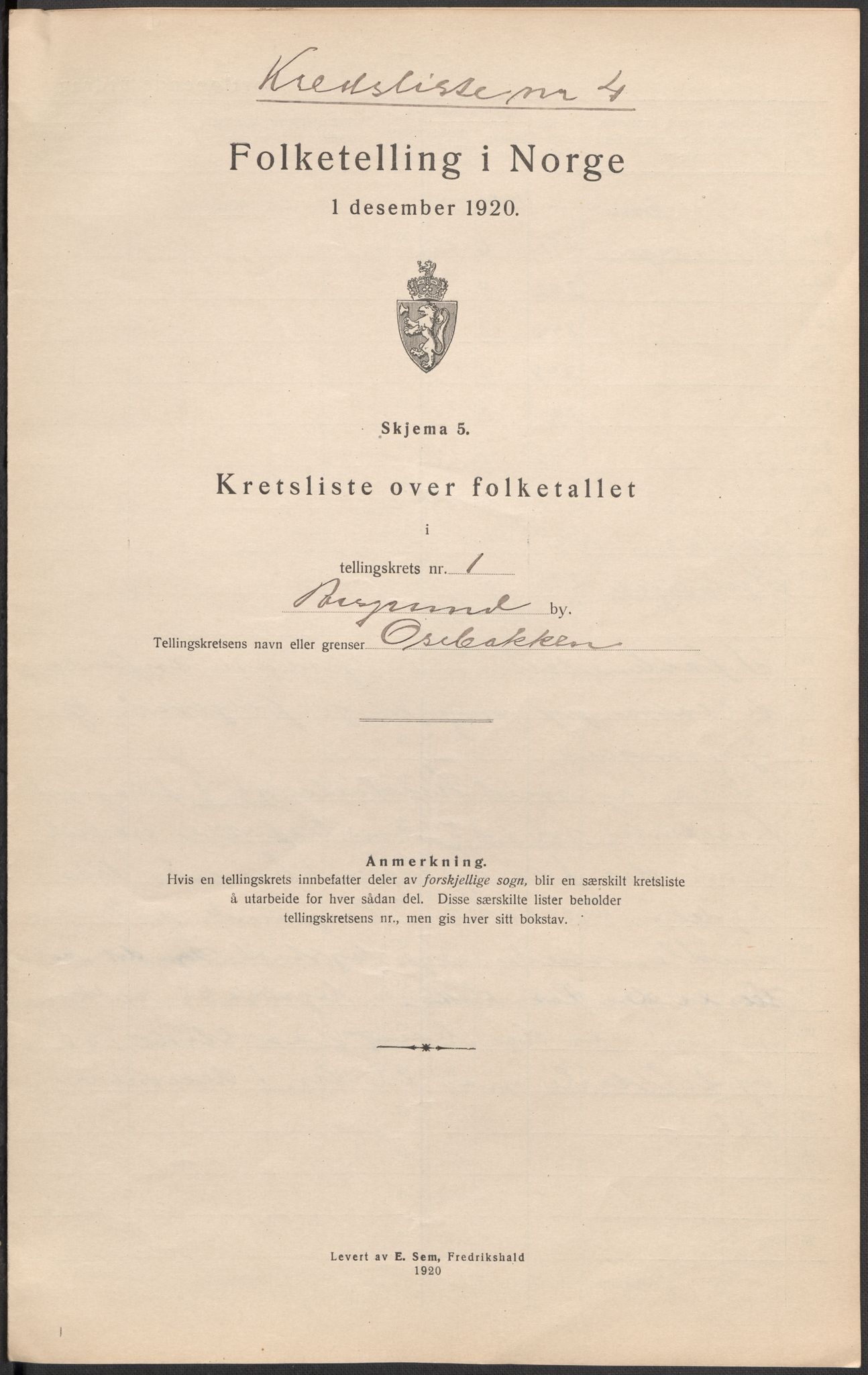 SAKO, Folketelling 1920 for 0805 Porsgrunn kjøpstad, 1920, s. 12