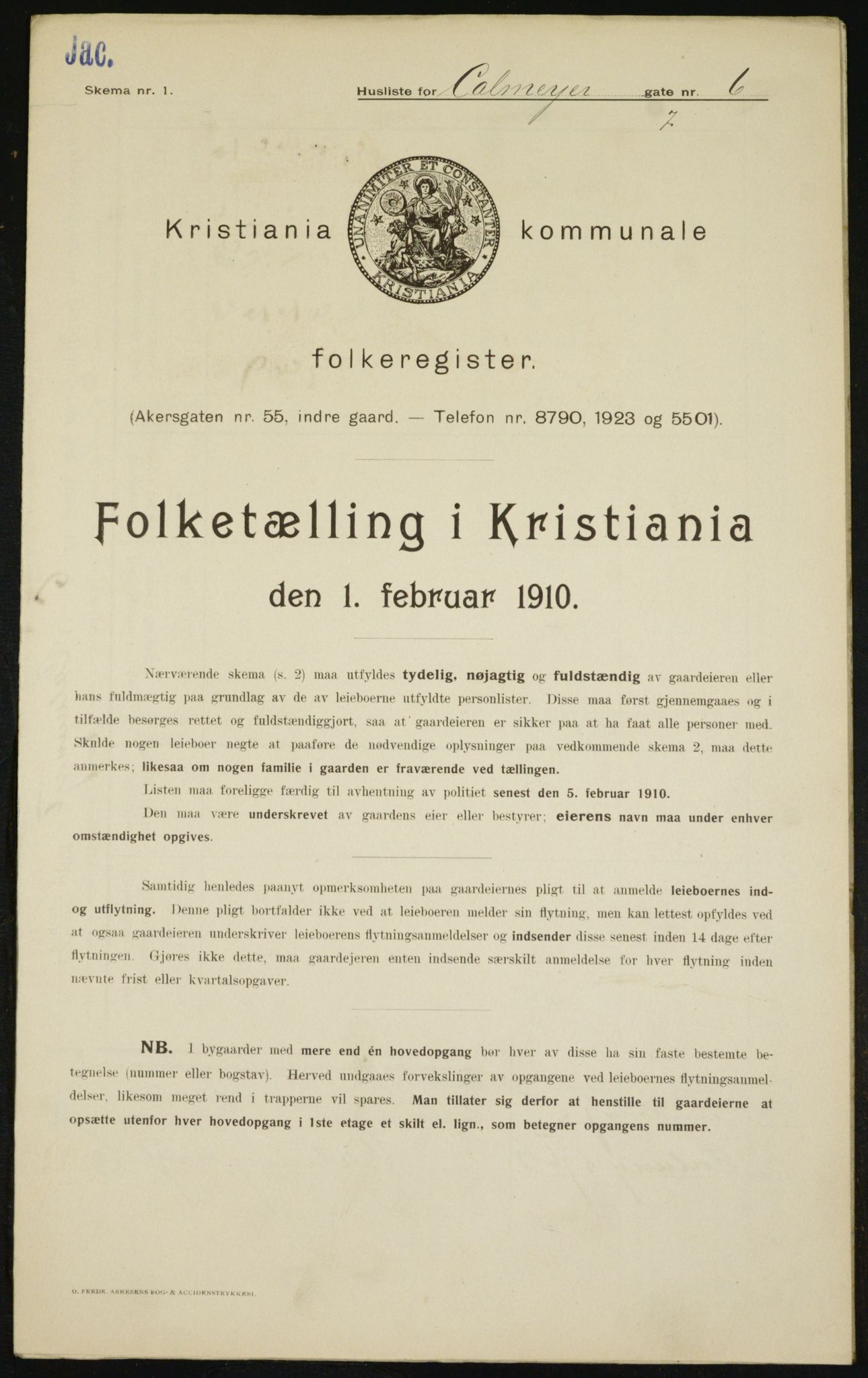 OBA, Kommunal folketelling 1.2.1910 for Kristiania, 1910, s. 10876