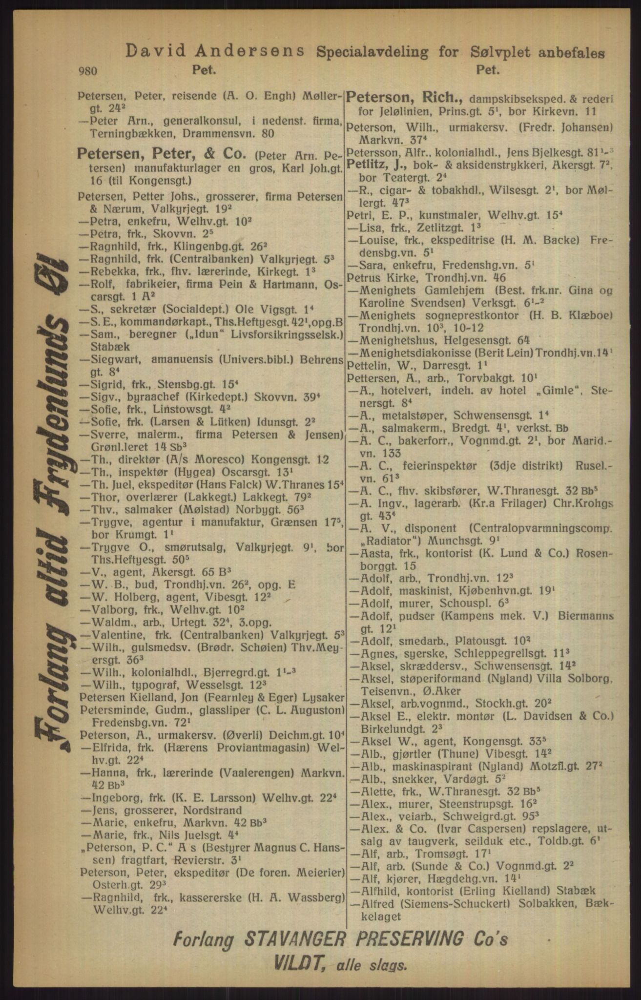 Kristiania/Oslo adressebok, PUBL/-, 1915, s. 980