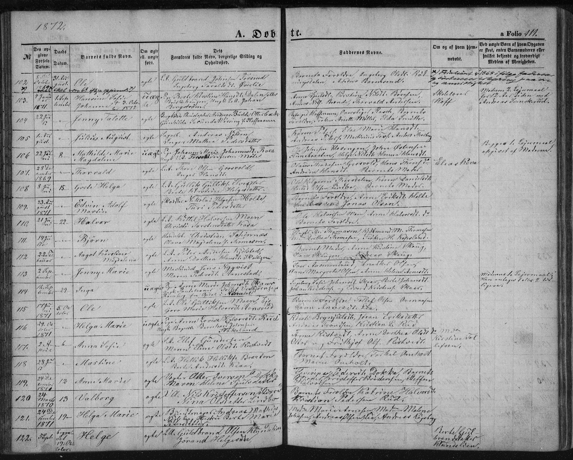 Kongsberg kirkebøker, AV/SAKO-A-22/F/Fa/L0010: Ministerialbok nr. I 10, 1859-1875, s. 111