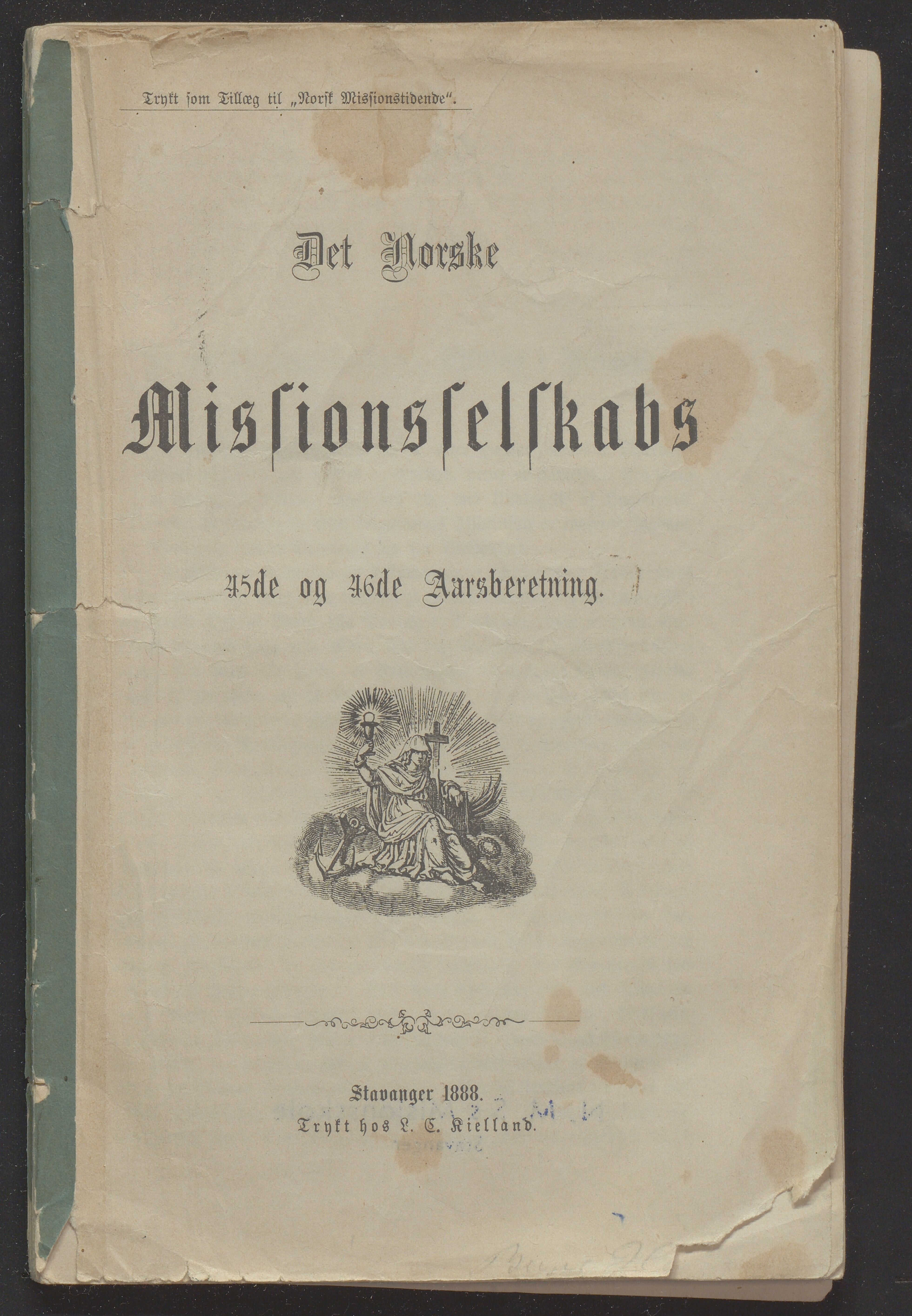 Det Norske Misjonsselskap - hovedadministrasjonen, VID/MA-A-1045/D/Db/Dba/L0338/0012: Beretninger, Bøker, Skrifter o.l   / Årsberetninger 45/46. , 1887-1888