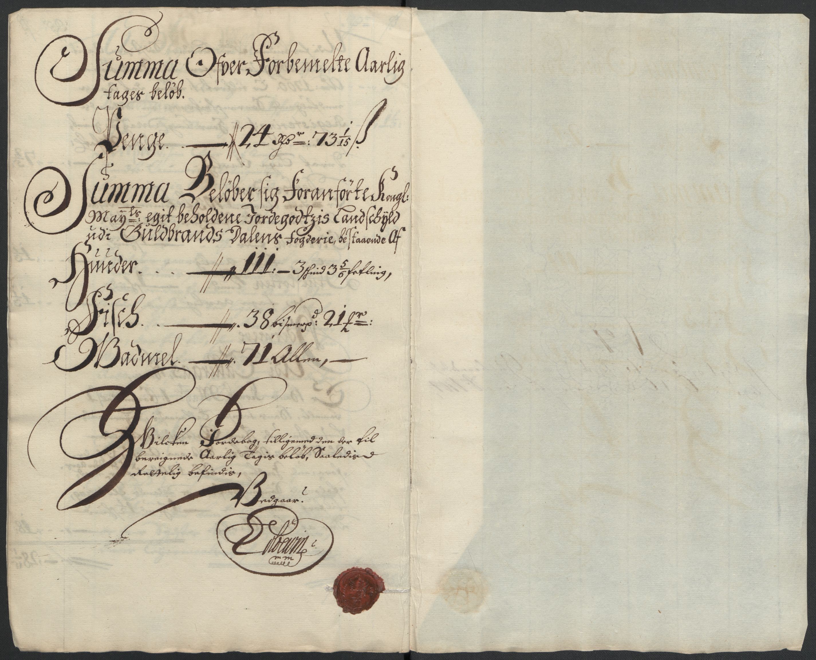 Rentekammeret inntil 1814, Reviderte regnskaper, Fogderegnskap, AV/RA-EA-4092/R17/L1177: Fogderegnskap Gudbrandsdal, 1704, s. 35