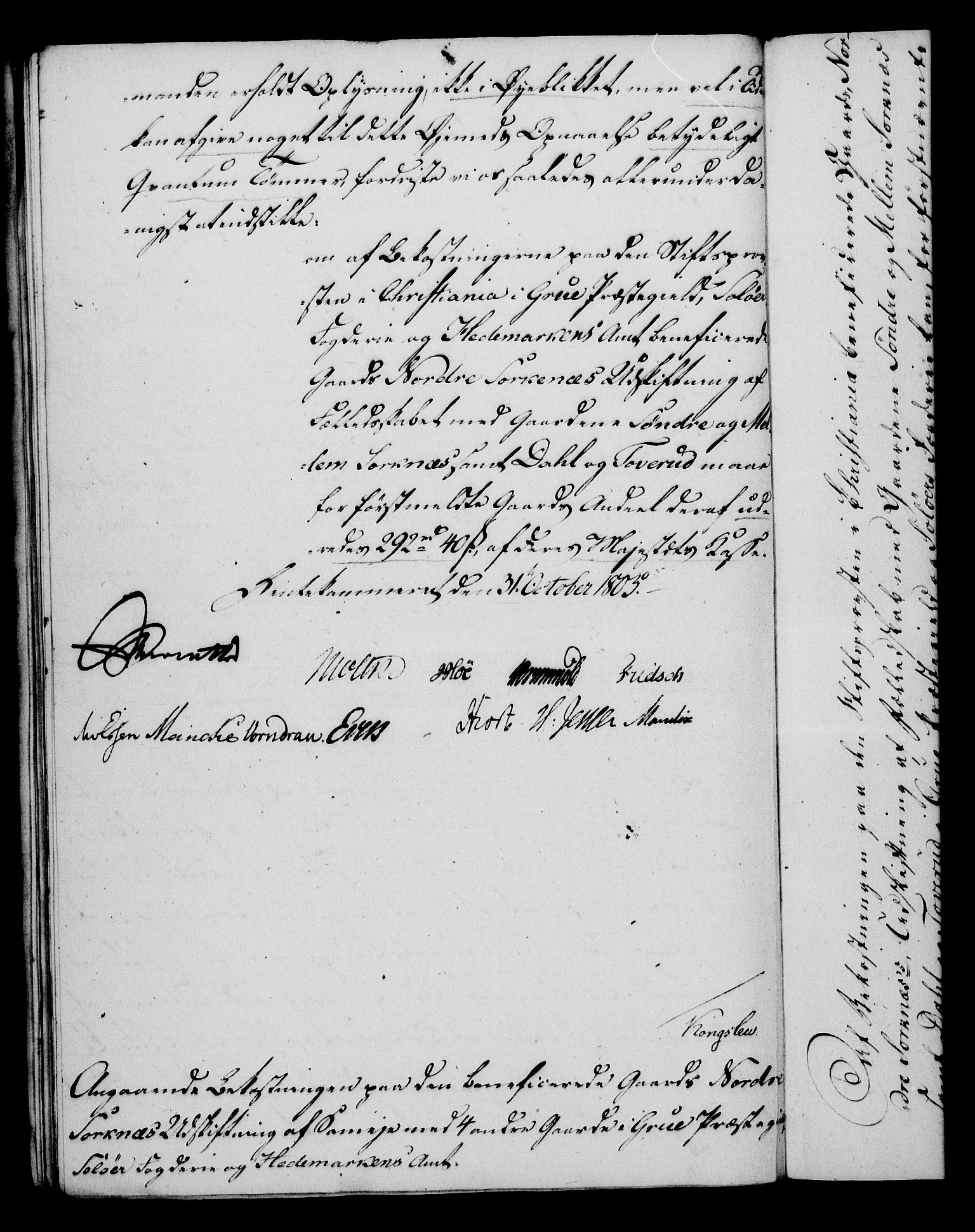 Rentekammeret, Kammerkanselliet, RA/EA-3111/G/Gf/Gfa/L0087: Norsk relasjons- og resolusjonsprotokoll (merket RK 52.87), 1805, s. 594