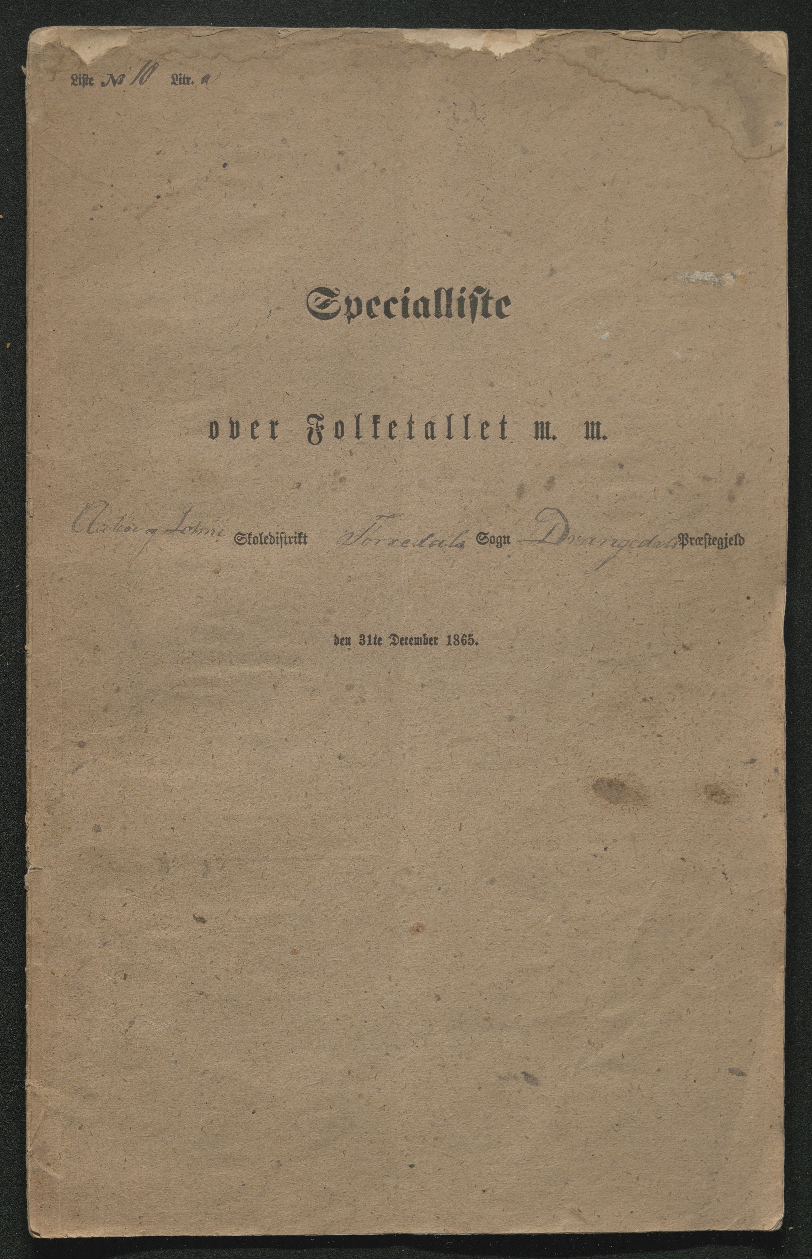 SAKO, Fantetellingen i Drangedal 1865, 1865, s. 148