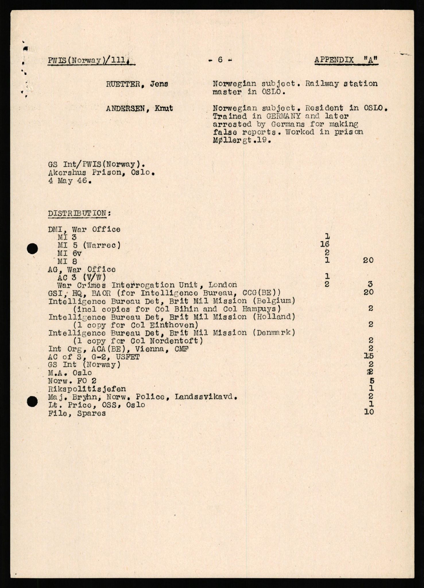 Forsvaret, Forsvarets overkommando II, AV/RA-RAFA-3915/D/Db/L0035: CI Questionaires. Tyske okkupasjonsstyrker i Norge. Tyskere., 1945-1946, s. 211