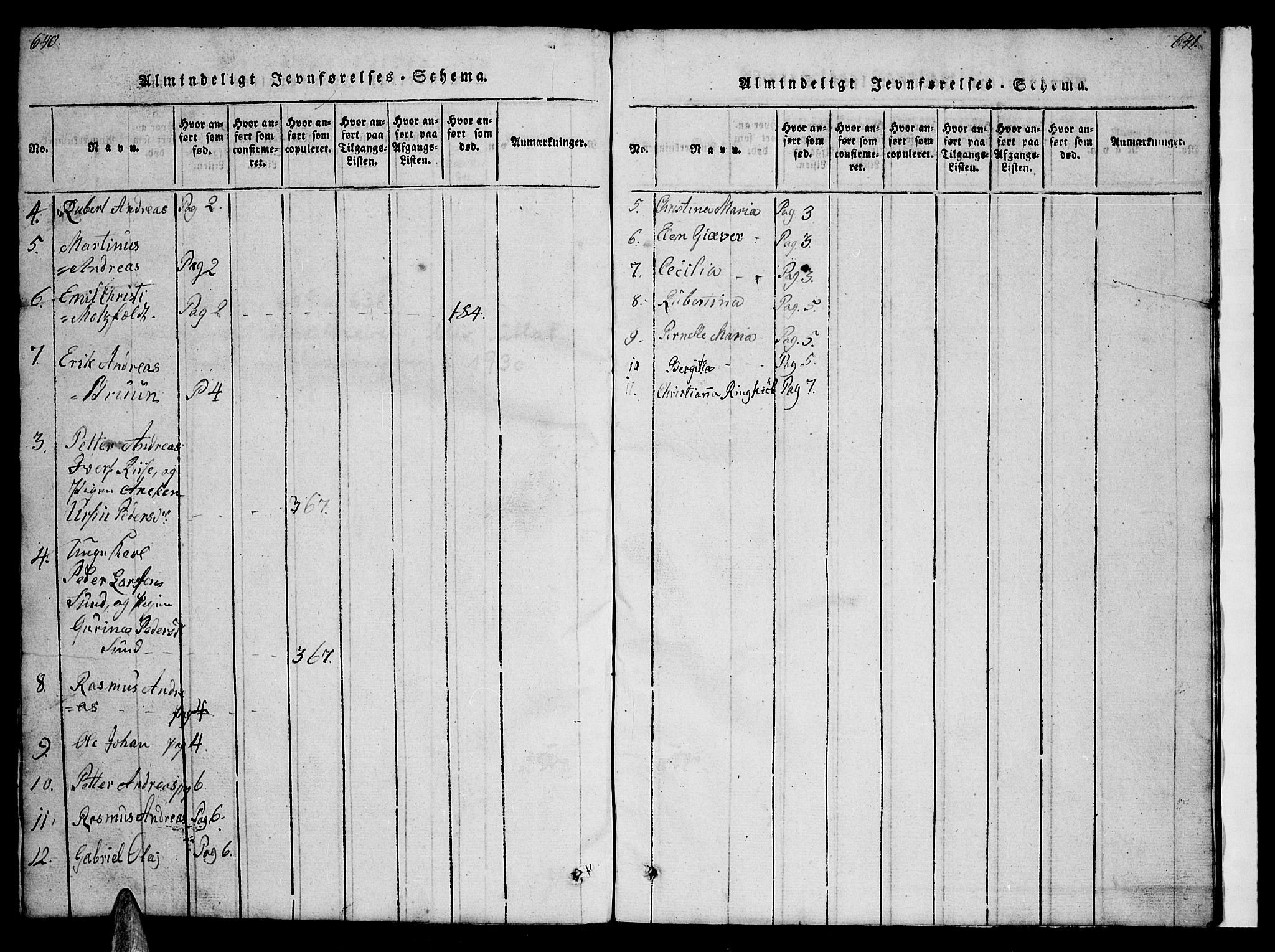 Ministerialprotokoller, klokkerbøker og fødselsregistre - Nordland, AV/SAT-A-1459/891/L1312: Klokkerbok nr. 891C01, 1820-1856, s. 640-641