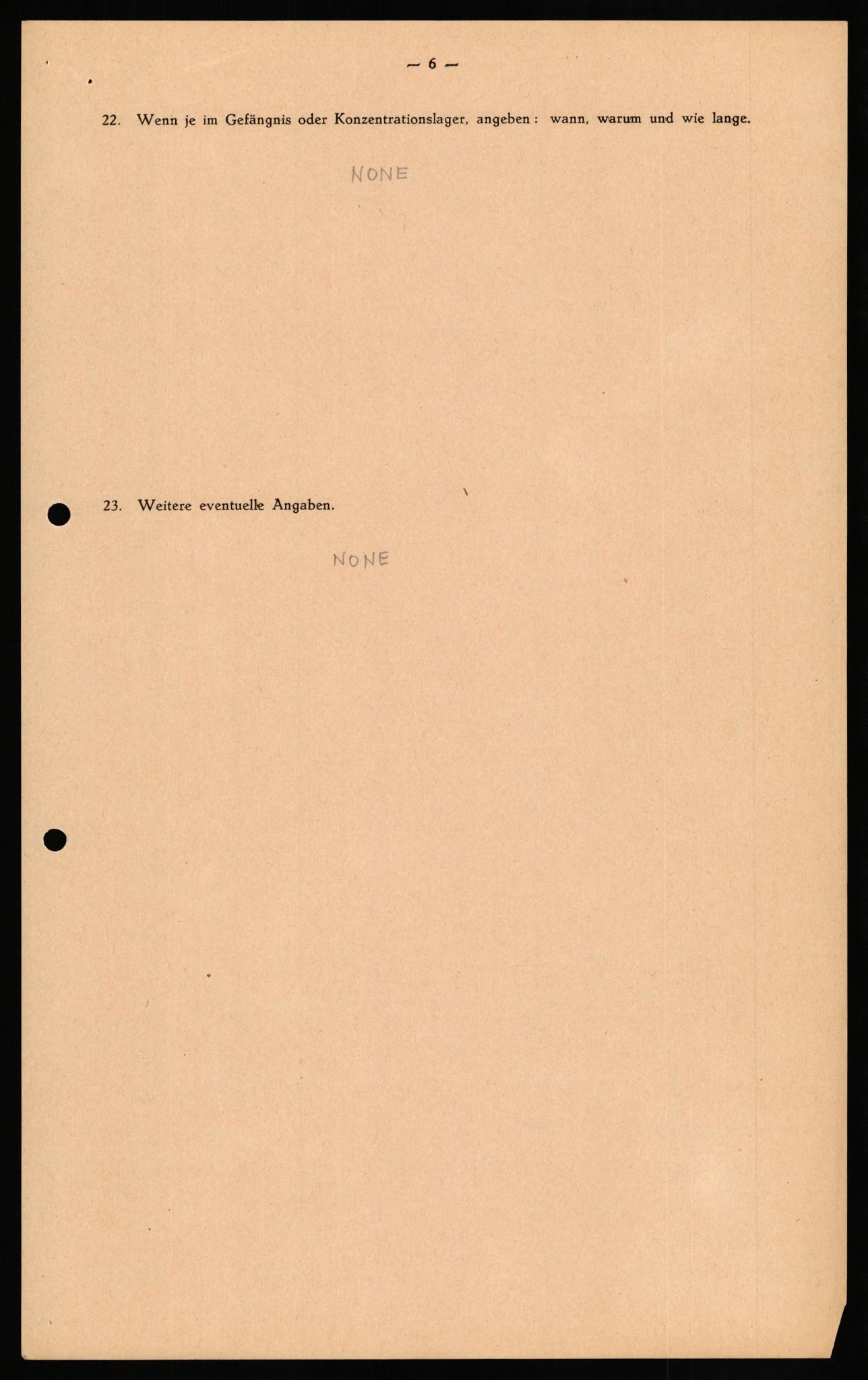 Forsvaret, Forsvarets overkommando II, AV/RA-RAFA-3915/D/Db/L0024: CI Questionaires. Tyske okkupasjonsstyrker i Norge. Tyskere., 1945-1946, s. 41