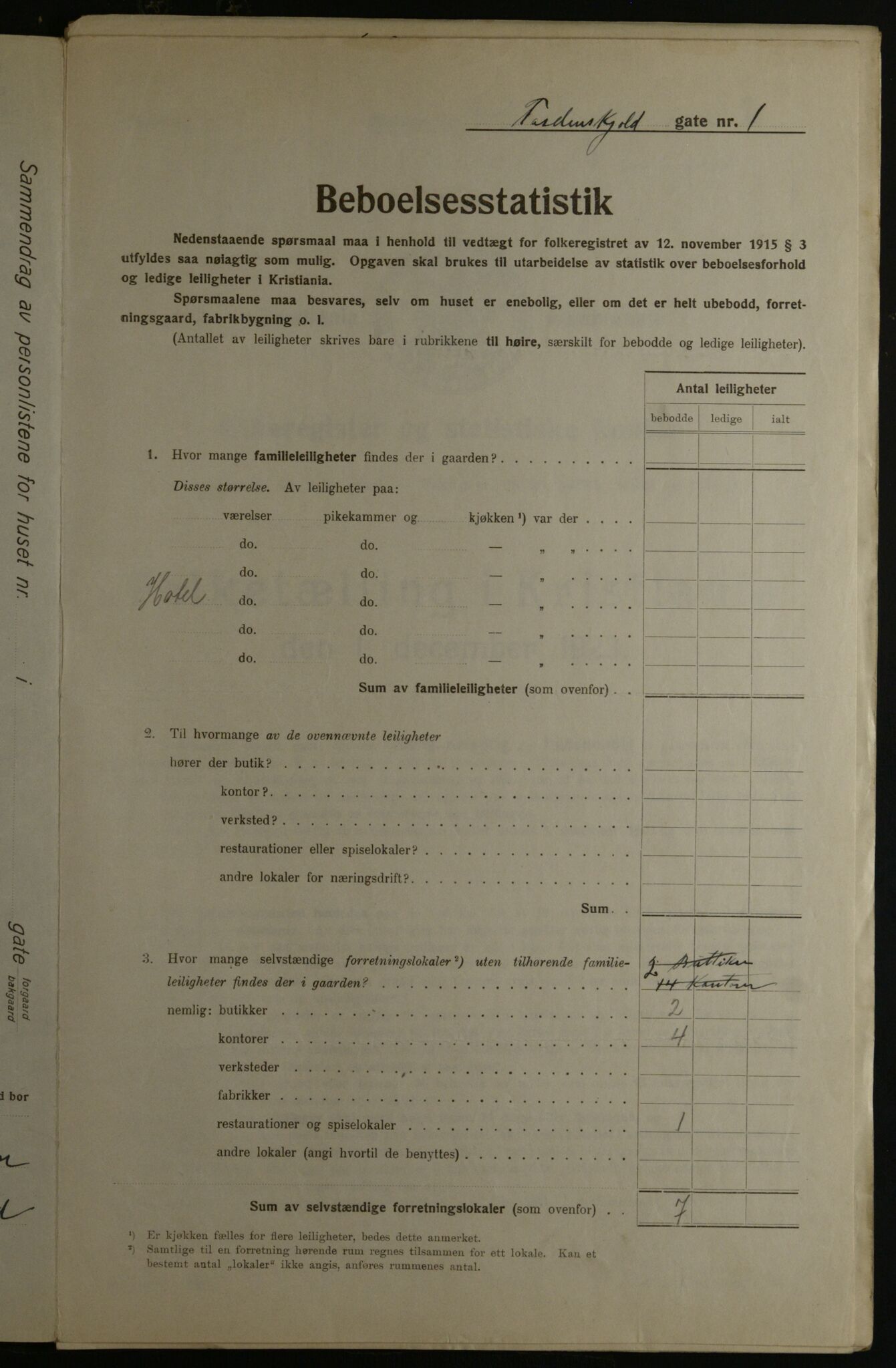 OBA, Kommunal folketelling 1.12.1923 for Kristiania, 1923, s. 125506