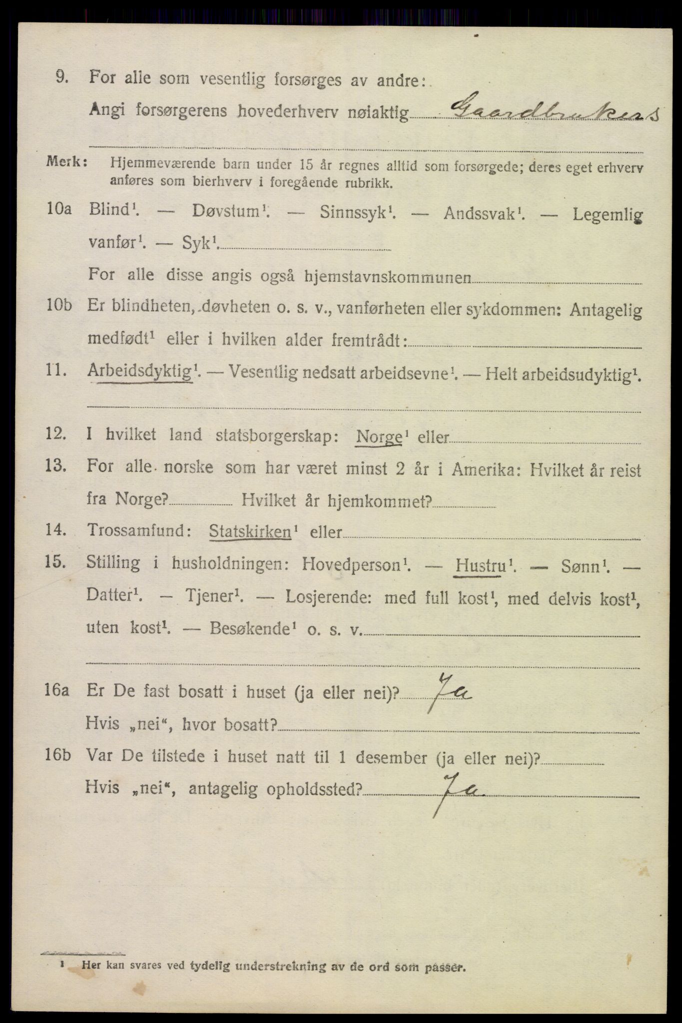 SAK, Folketelling 1920 for 0936 Hornnes herred, 1920, s. 704