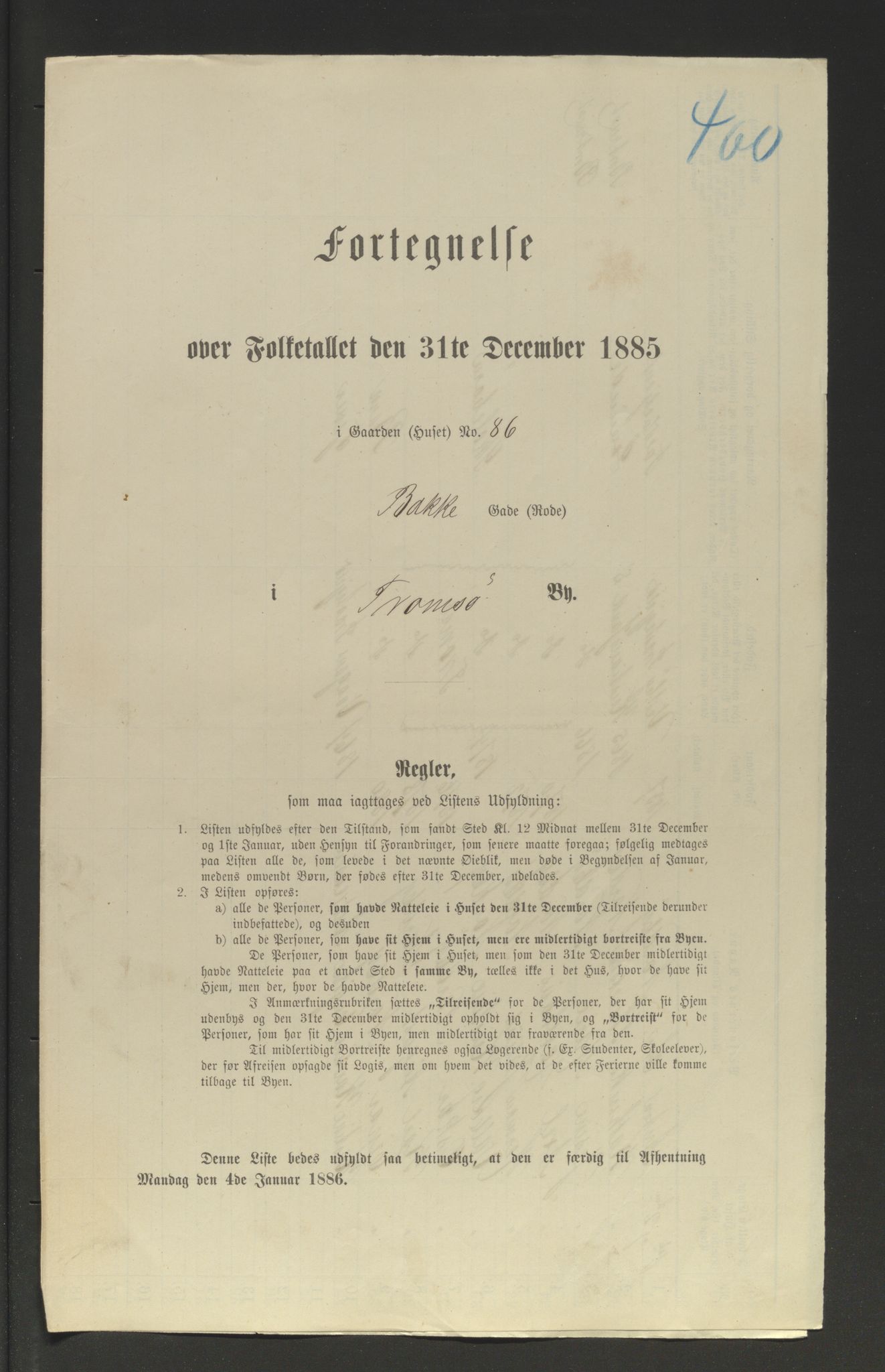 SATØ, Folketelling 1885 for 1902 Tromsø kjøpstad, 1885, s. 400a