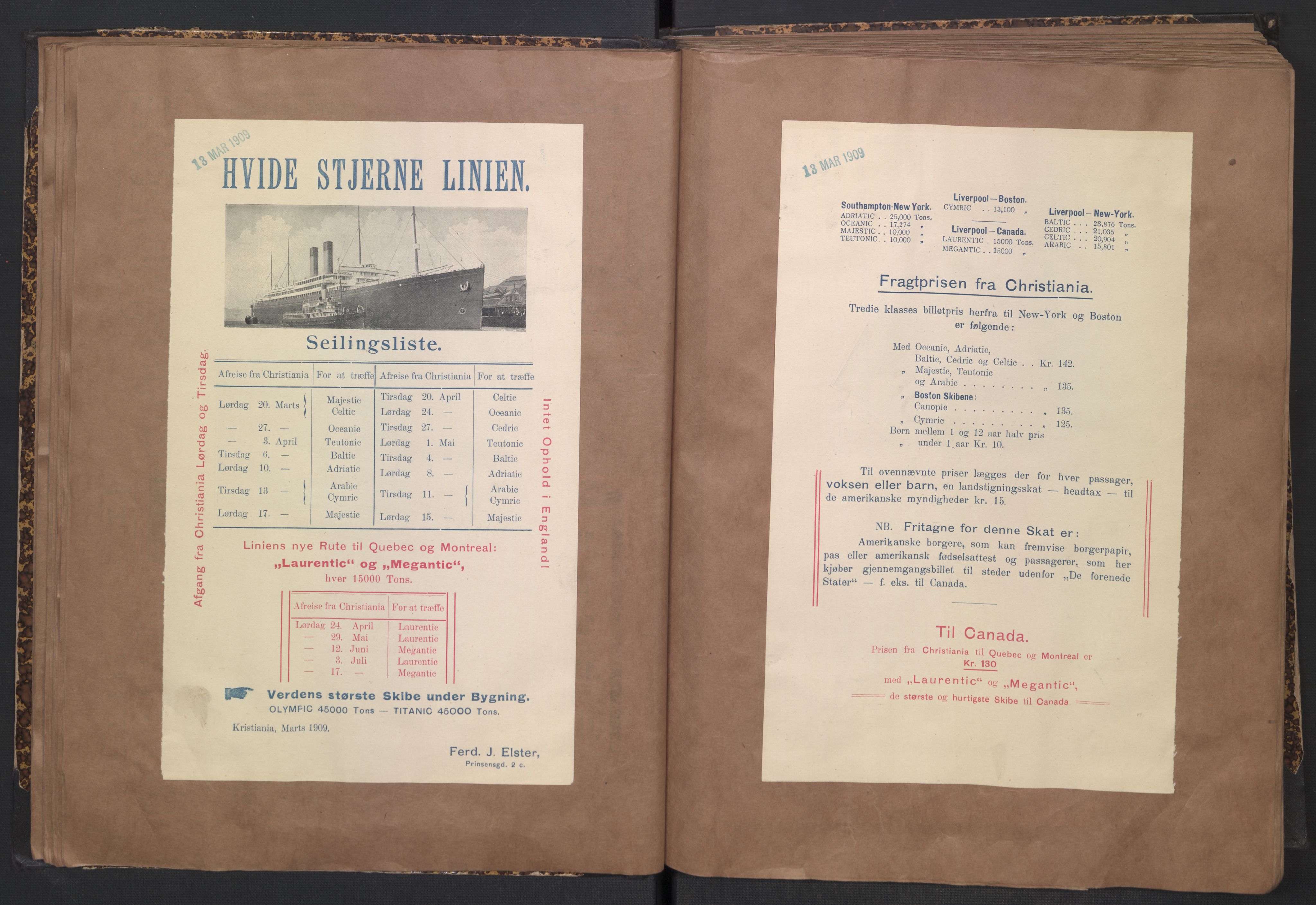 White Star-linjen, AV/SAO-PAO-0201/D/Dc/L0001: Utklippingsbok, 1909-1924, s. 23