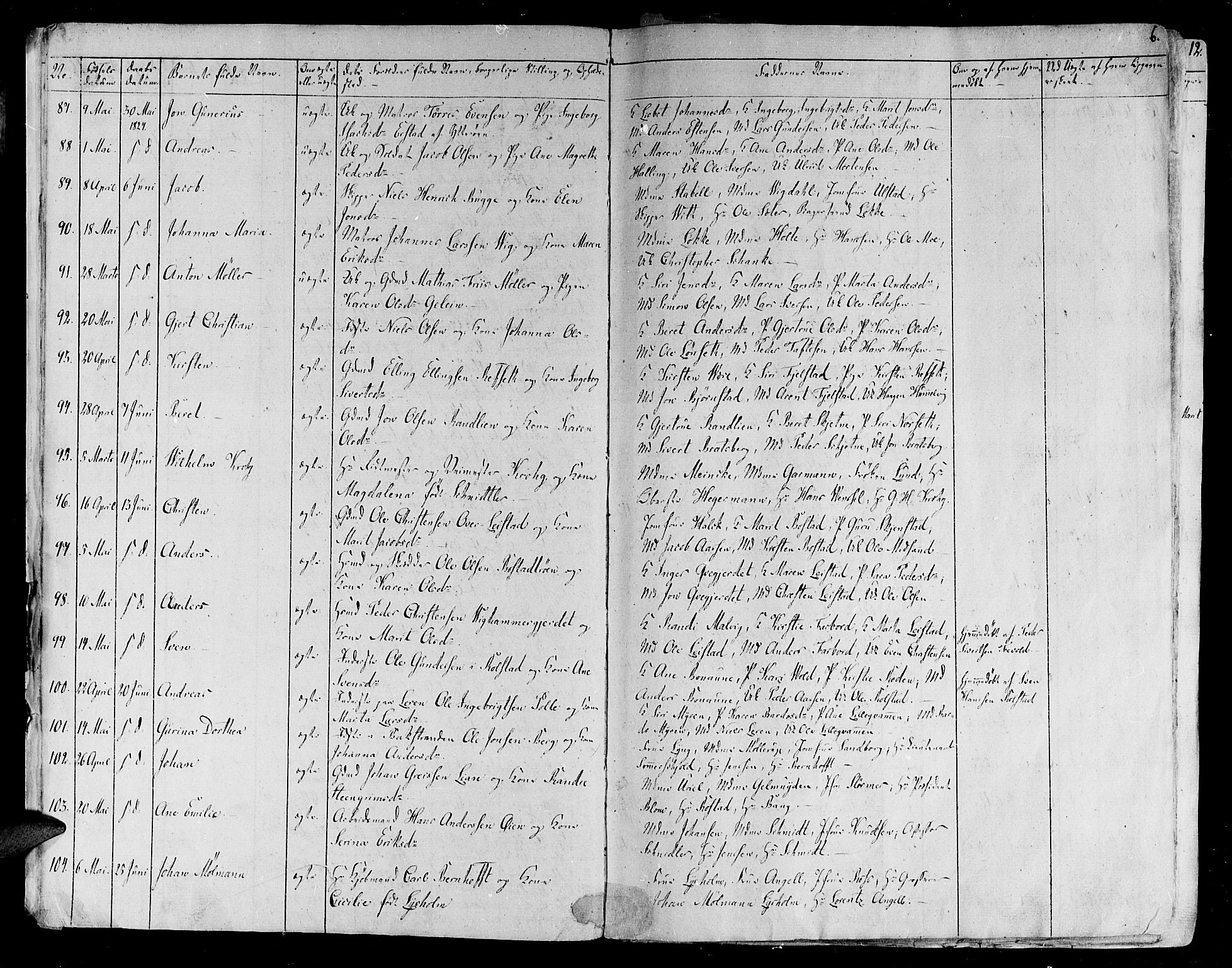 Ministerialprotokoller, klokkerbøker og fødselsregistre - Sør-Trøndelag, AV/SAT-A-1456/606/L0286: Ministerialbok nr. 606A04 /1, 1823-1840, s. 6