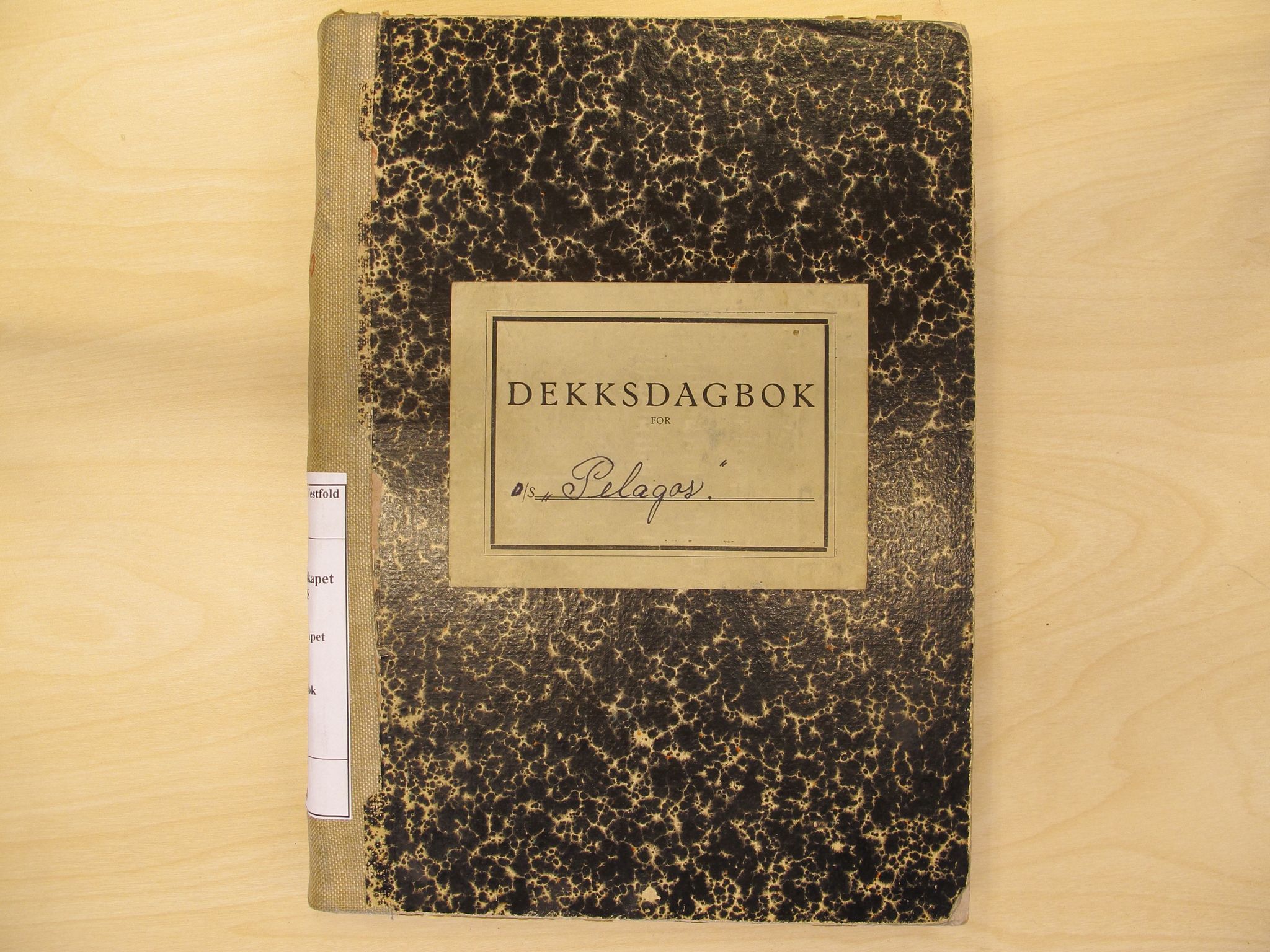 Pa 262 - Hvalfangerselskapet Pelagos AS, VEMU/A-1330/F/Fa/L0104: Pelagos, fl.k.  - dekksdagbok, 1949-1950