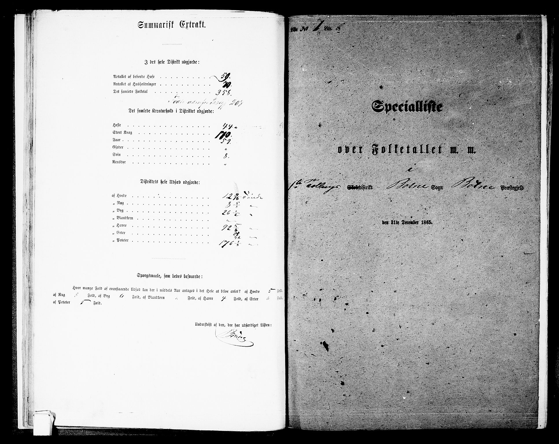 RA, Folketelling 1865 for 0715L Botne prestegjeld, Botne sokn og Hillestad sokn, 1865, s. 23
