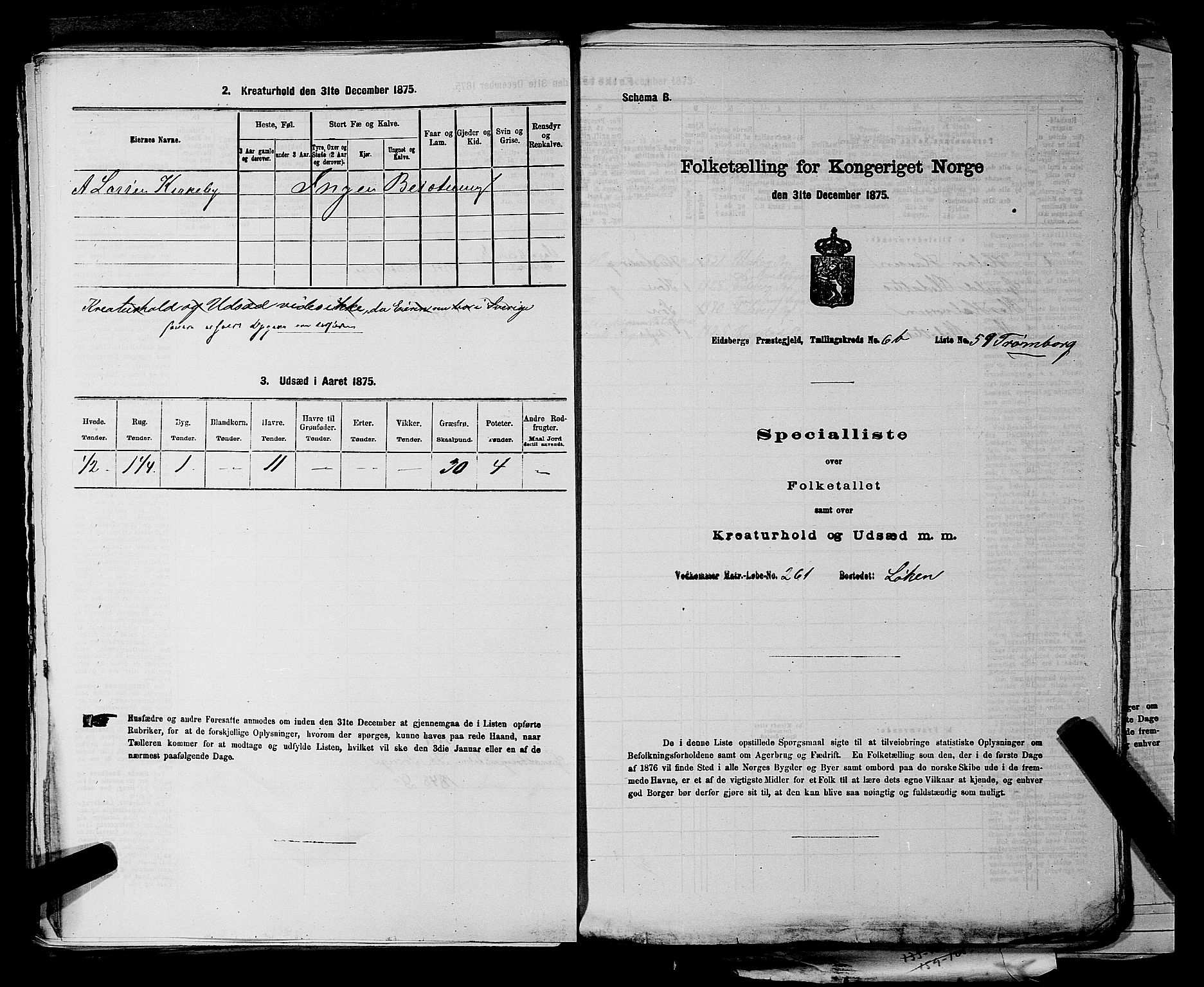 RA, Folketelling 1875 for 0125P Eidsberg prestegjeld, 1875, s. 1321