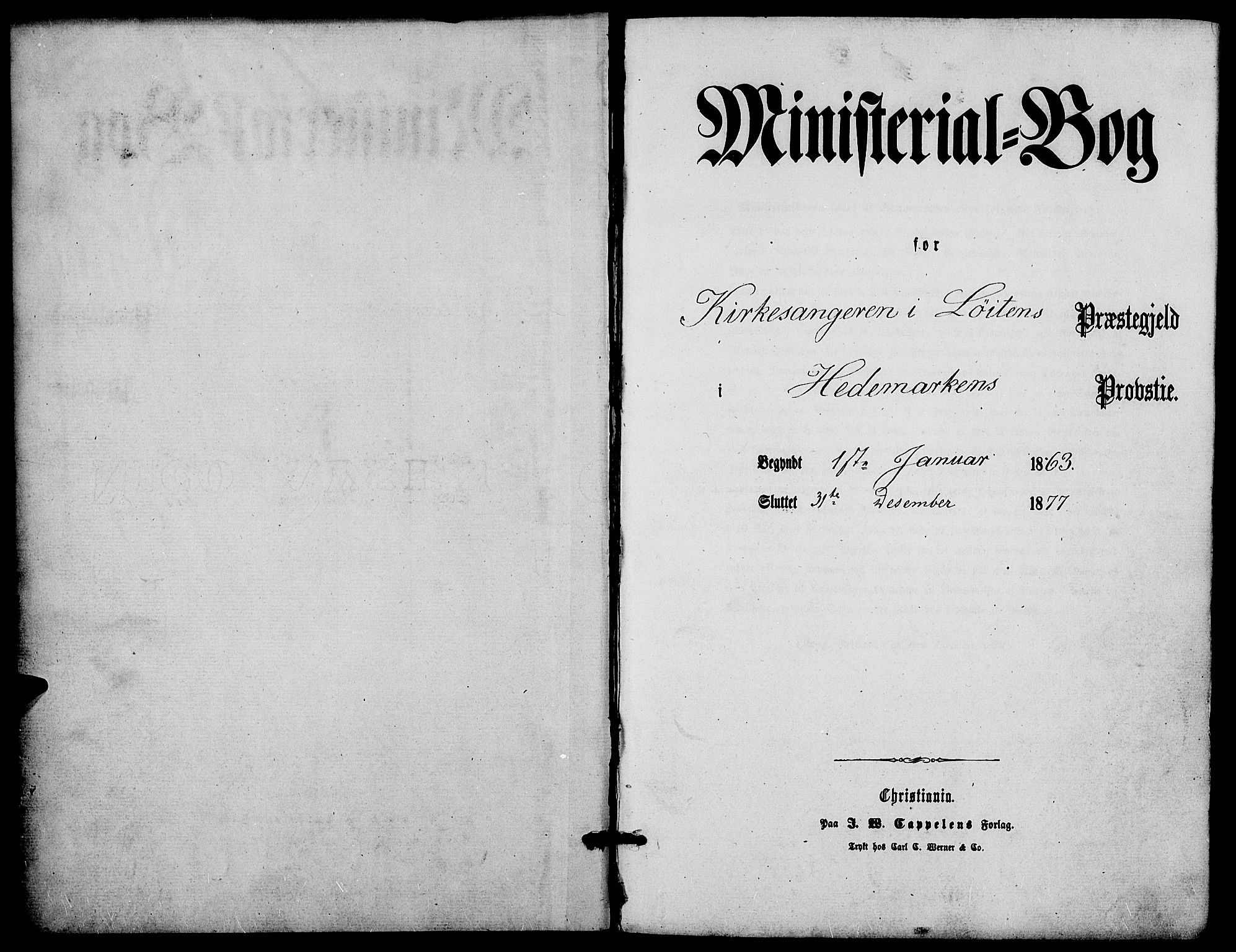 Løten prestekontor, SAH/PREST-022/L/La/L0004: Klokkerbok nr. 4, 1863-1877