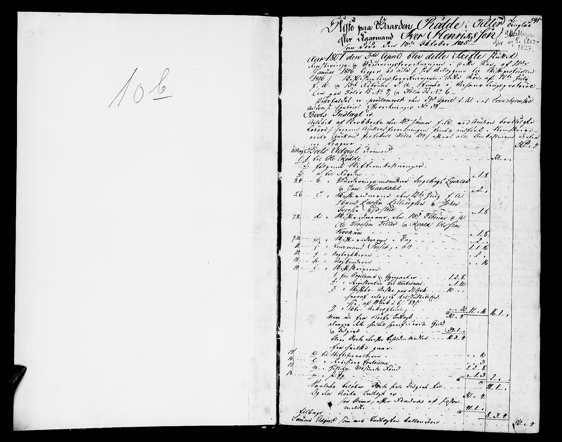 Strinda og Selbu sorenskriveri, AV/SAT-A-0015/3/3A/3Aa/L0011: Skifteprotokoll 10b, 1807-1827, s. 544b-545a