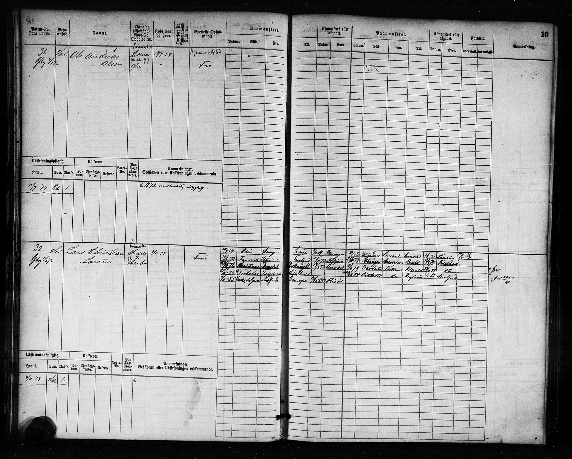 Flekkefjord mønstringskrets, AV/SAK-2031-0018/F/Fb/L0001: Hovedrulle nr 1-764, N-4, 1868-1900, s. 17