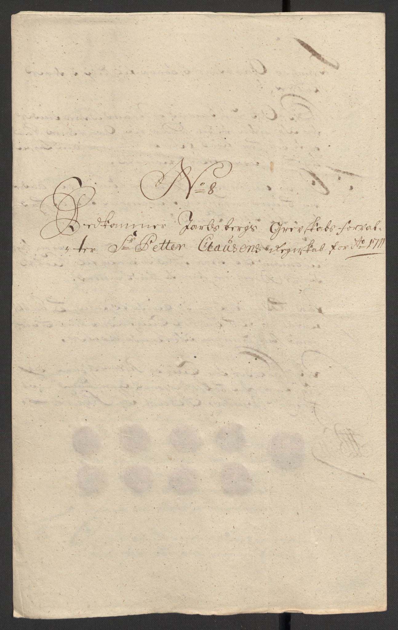 Rentekammeret inntil 1814, Reviderte regnskaper, Fogderegnskap, RA/EA-4092/R32/L1876: Fogderegnskap Jarlsberg grevskap, 1711, s. 352