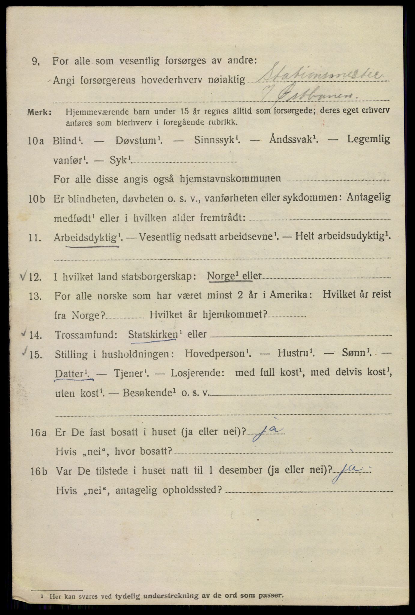 SAO, Folketelling 1920 for 0301 Kristiania kjøpstad, 1920, s. 486822