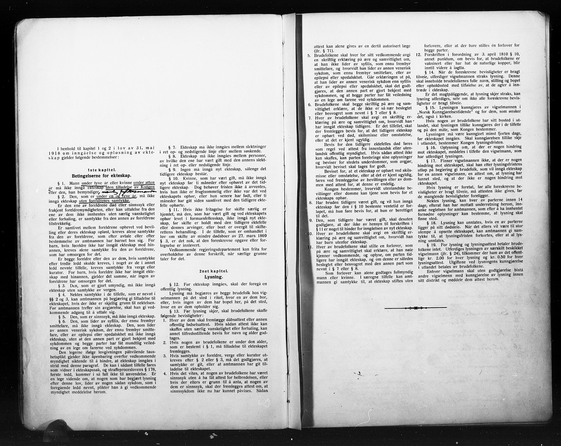 Moss prestekontor Kirkebøker, SAO/A-2003/H/Ha/L0002: Lysningsprotokoll nr. 2, 1919-1930
