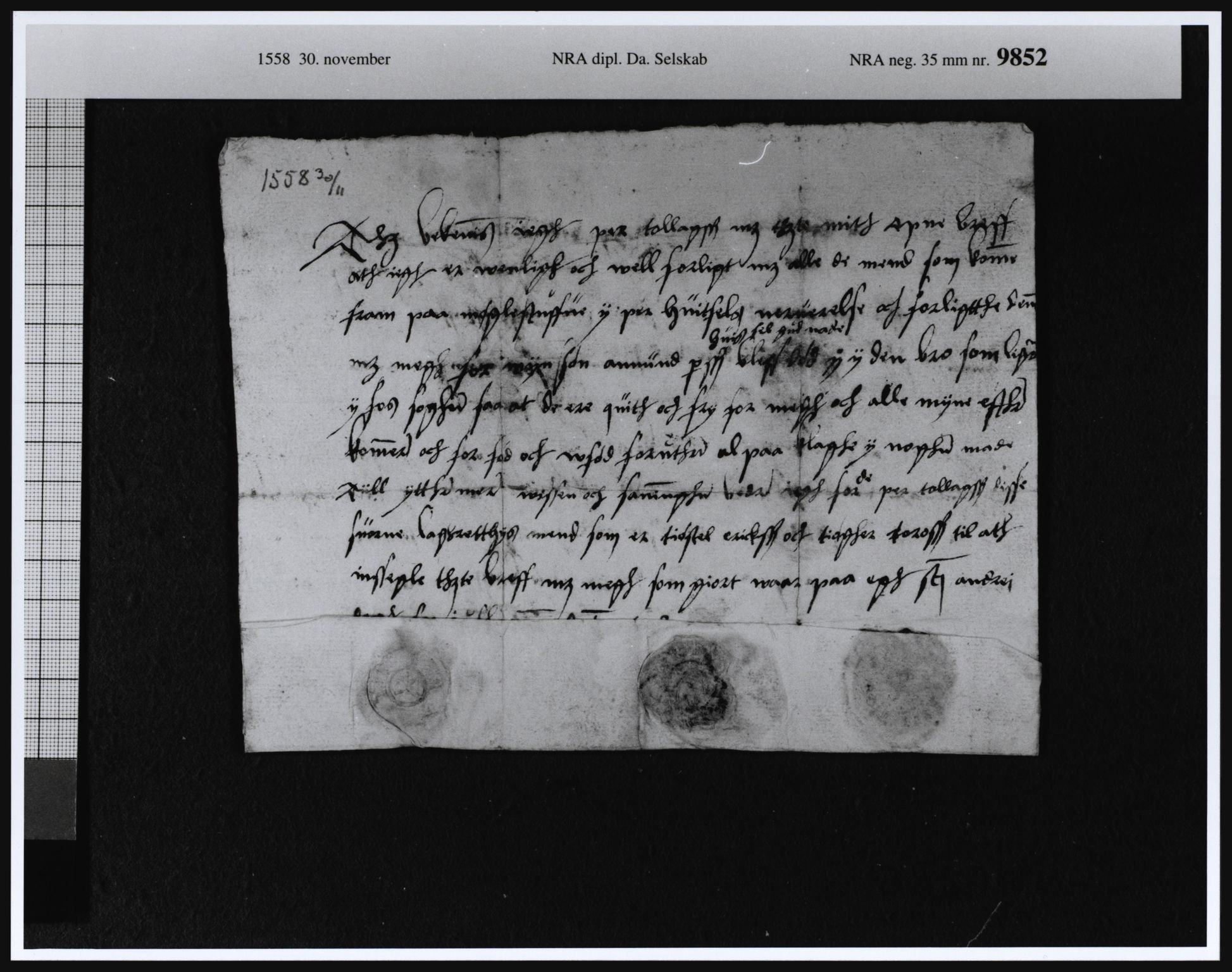 Riksarkivets diplomsamling, RA/EA-5965/F09/L0001: Dokumenter, 1460-1568, s. 40