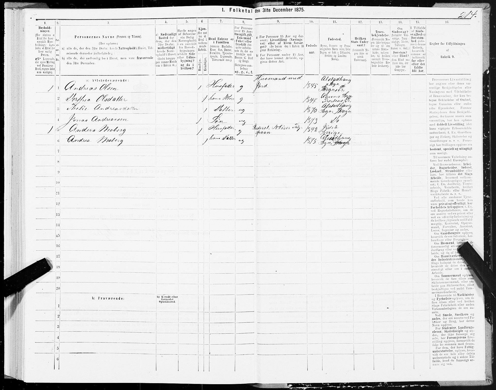 SAT, Folketelling 1875 for 1719P Skogn prestegjeld, 1875, s. 3214