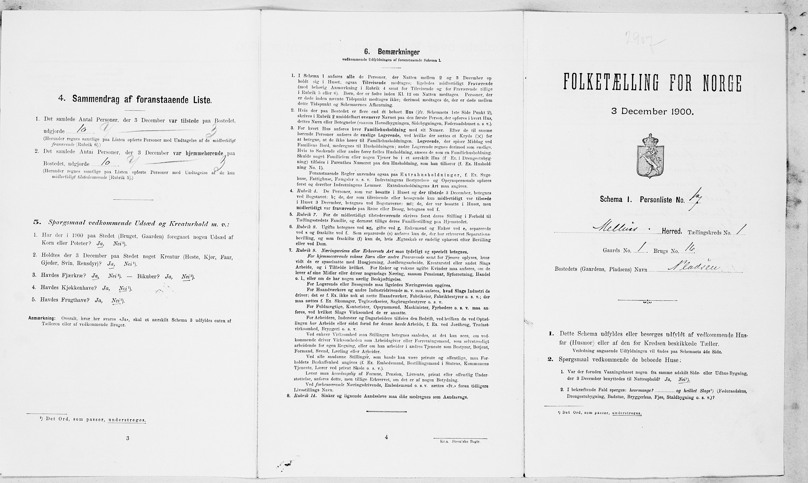 SAT, Folketelling 1900 for 1653 Melhus herred, 1900, s. 90