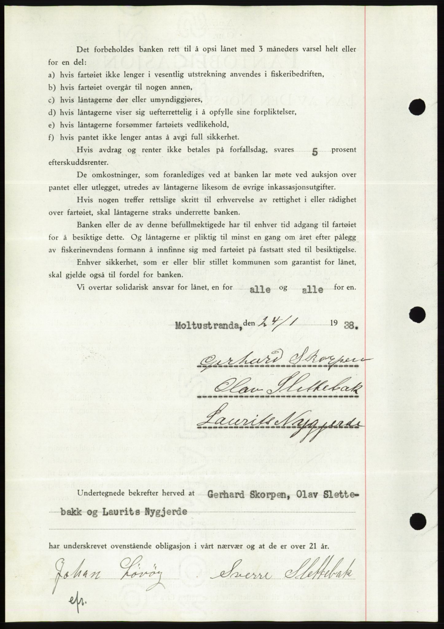 Søre Sunnmøre sorenskriveri, AV/SAT-A-4122/1/2/2C/L0064: Pantebok nr. 58, 1937-1938, Dagboknr: 120/1938