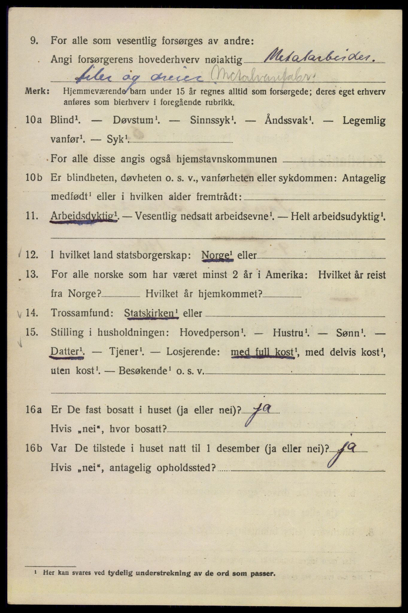 SAO, Folketelling 1920 for 0301 Kristiania kjøpstad, 1920, s. 631338