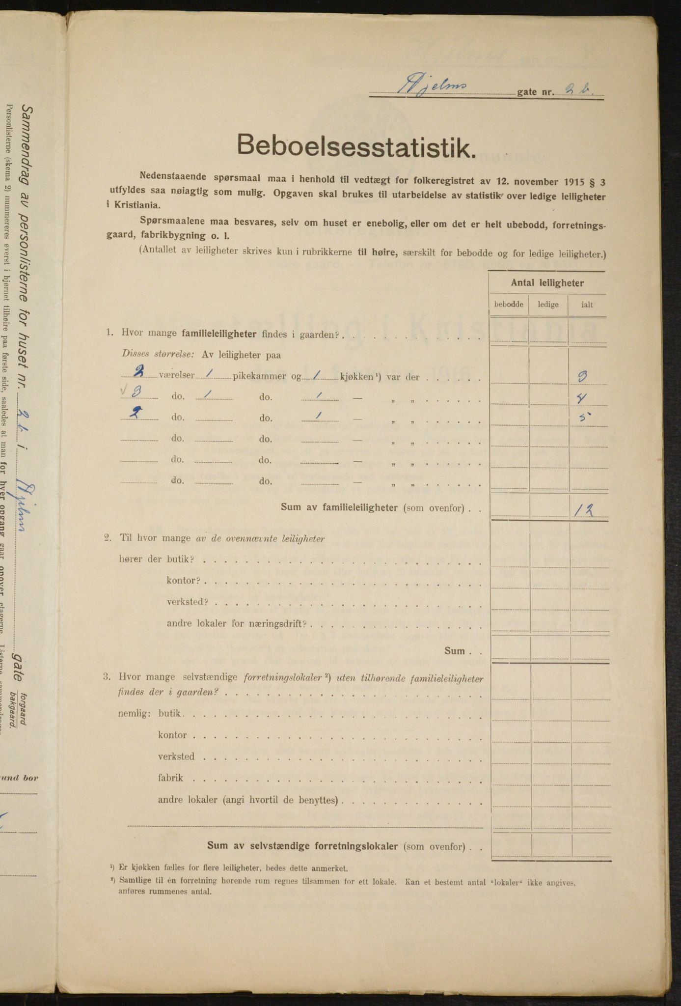 OBA, Kommunal folketelling 1.2.1916 for Kristiania, 1916, s. 40803